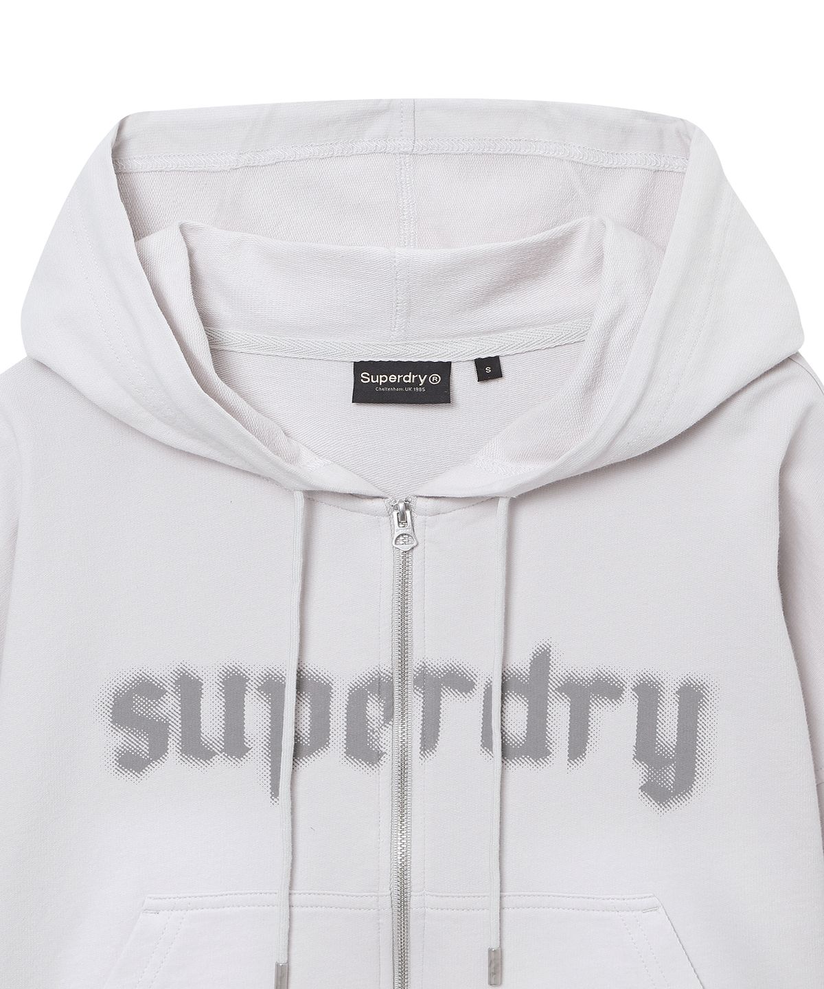 슈퍼드라이(SUPERDRY) 우먼스 페이디드 후드집업 쿨그레이