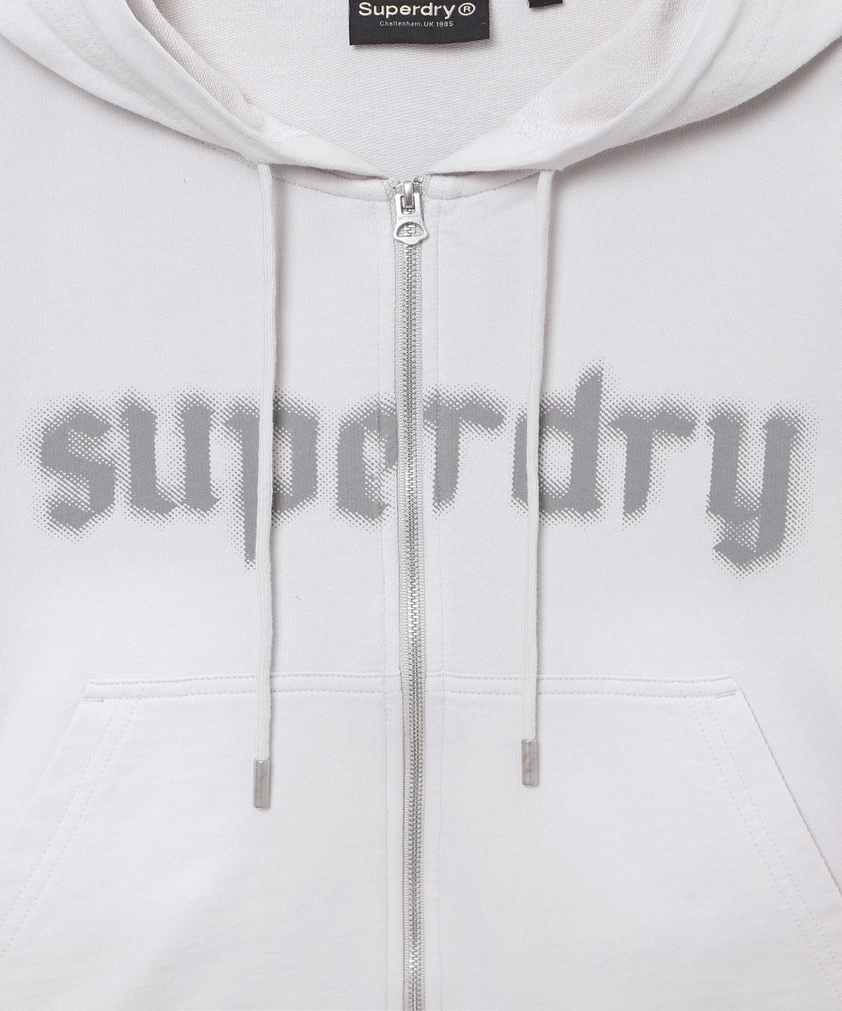 슈퍼드라이(SUPERDRY) 우먼스 페이디드 후드집업 쿨그레이