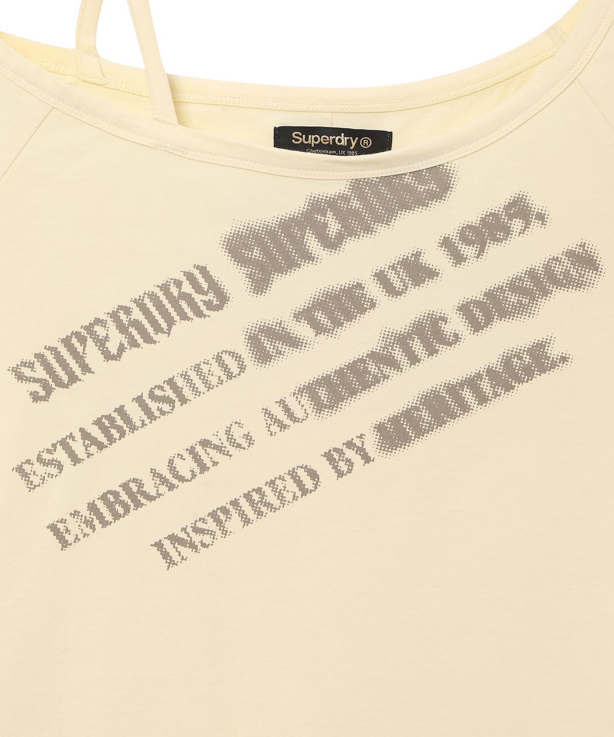 슈퍼드라이(SUPERDRY) 우먼스 스크립트 티셔츠 라이트엘로우 SDFISCQ55LYE