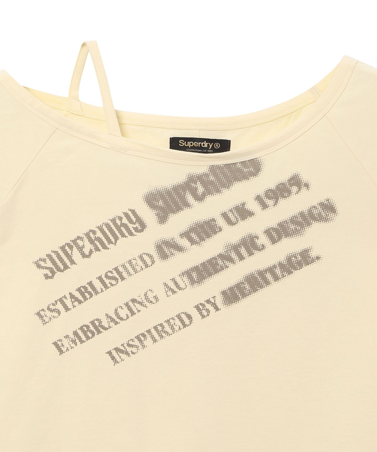슈퍼드라이(SUPERDRY) 우먼스 스크립트 티셔츠 라이트엘로우 SDFISCQ55LYE