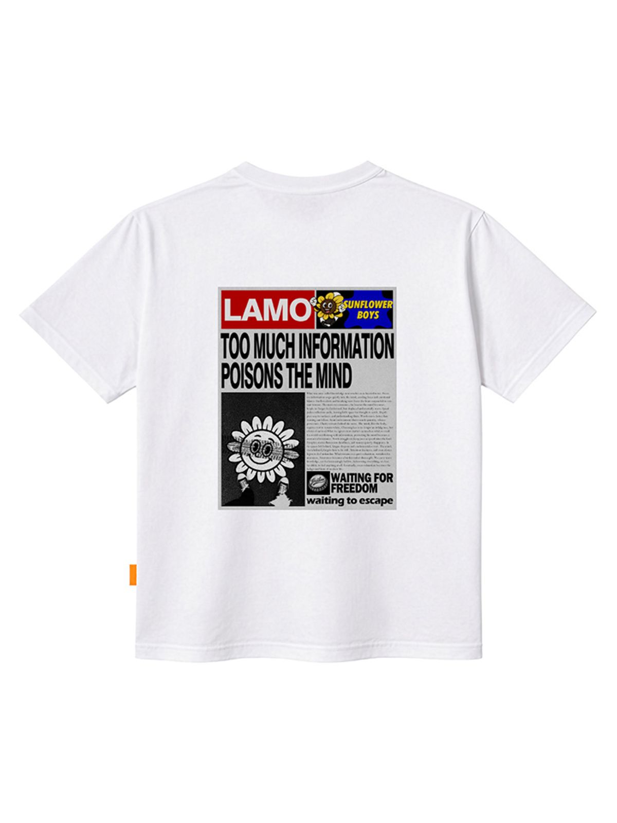 엘라모(LLAMO) 라모페이퍼 반팔티셔츠 남녀공용 빅사이즈