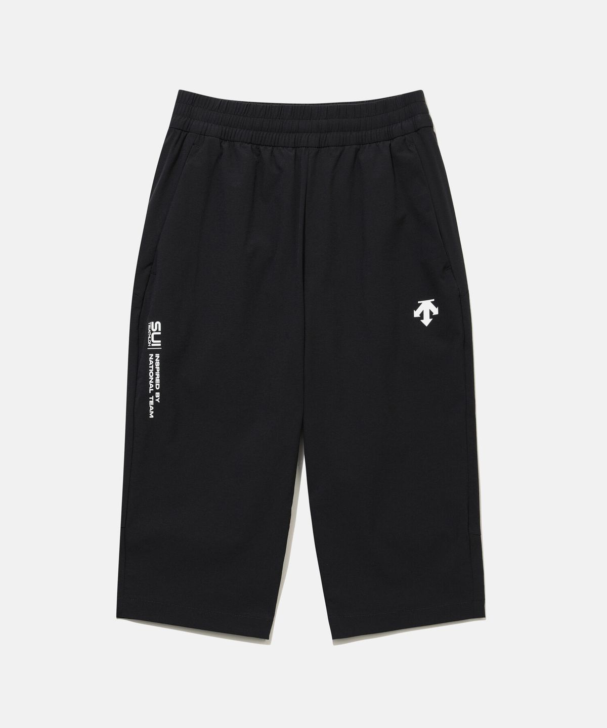 데상트(DESCENTE) 영애슬릿 스위스 트라이애슬론 쿨링 7부 팬츠 블랙 SR22JIPT42