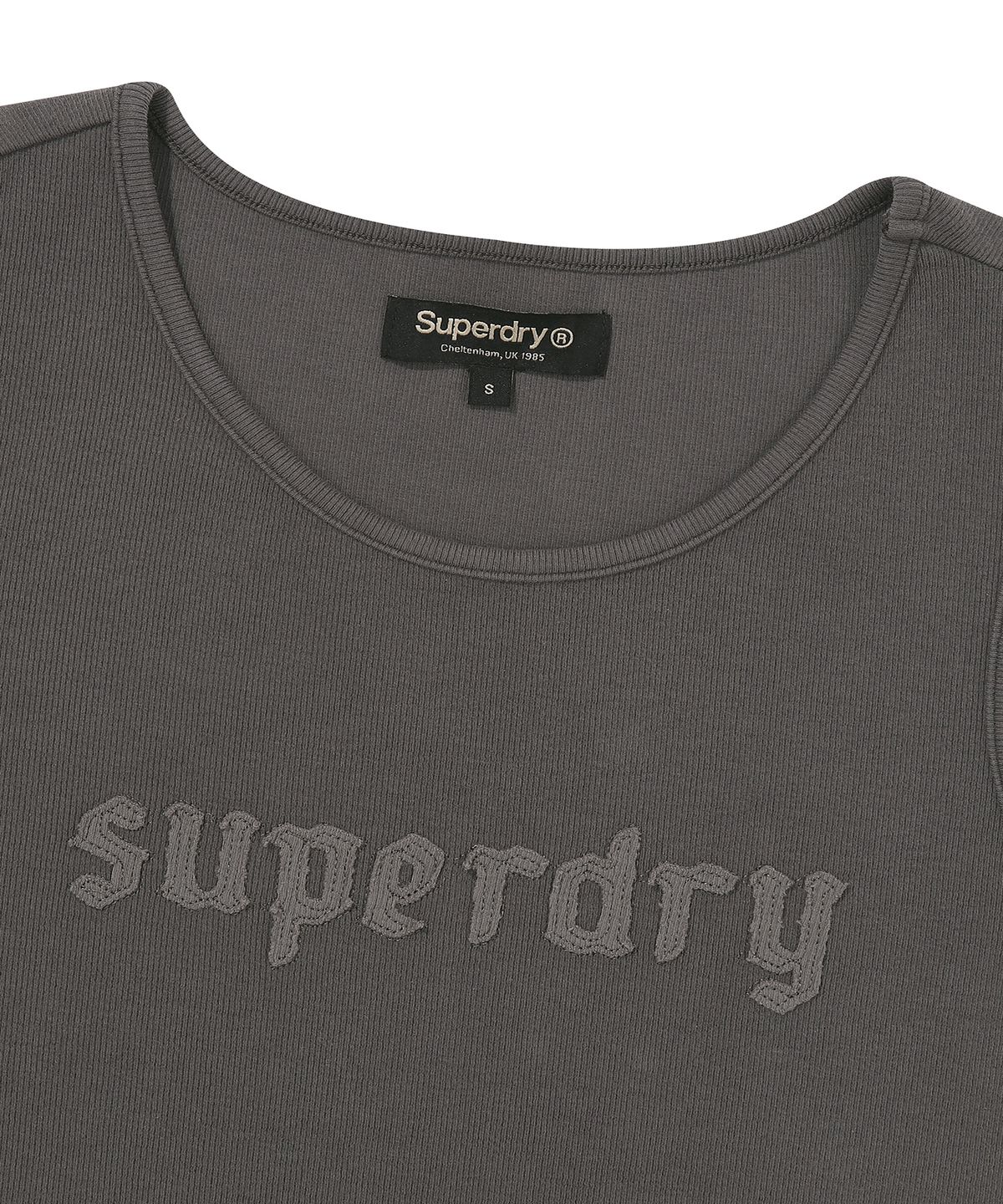 슈퍼드라이(SUPERDRY) 우먼스 워시드 슬리브리스 차콜 SDFIVCQ47CHL
