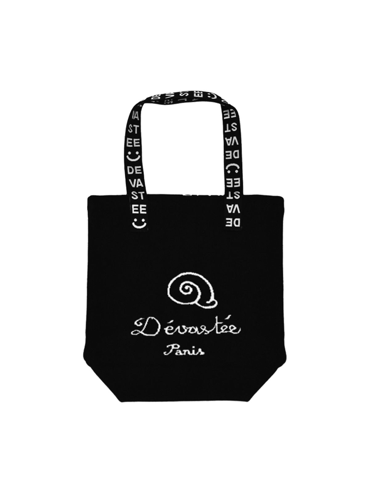 데바스테(DEVASTEE) 아트워크 자카드 니트 숄더 ESFDVBG04BLK