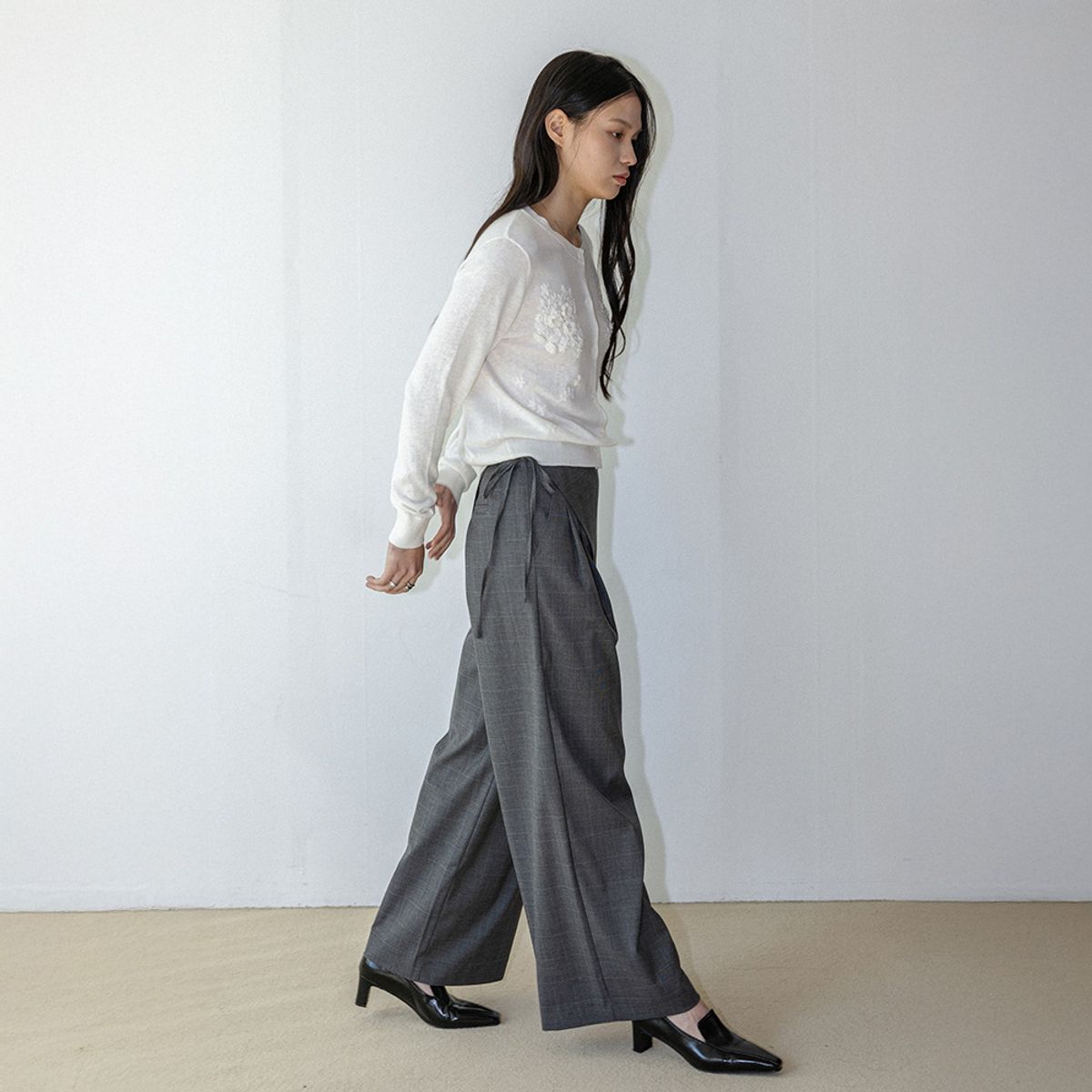 랭썬(LANGSON) LS_Layered wrap pants_GRAY