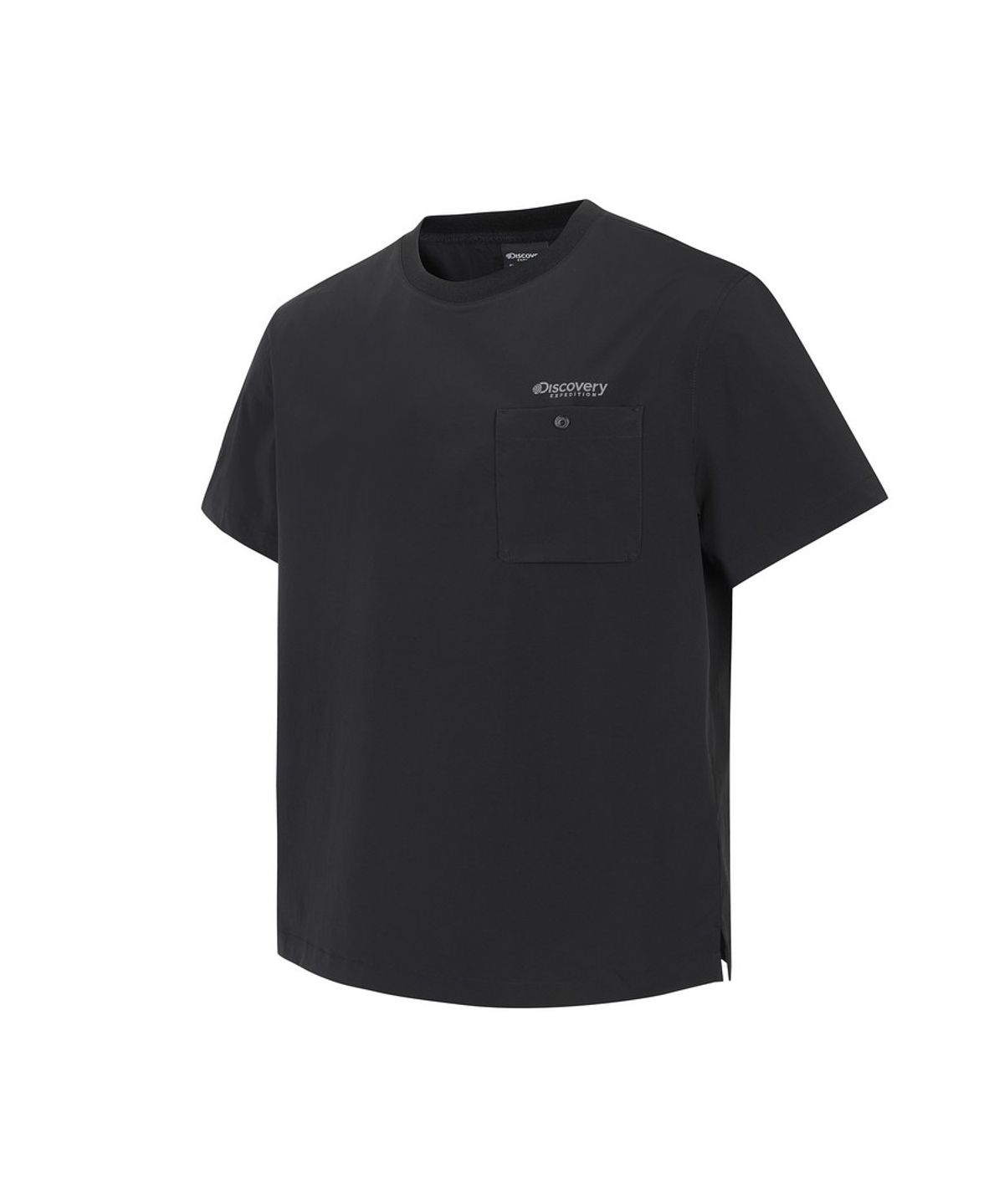 디스커버리 익스페디션(DISCOVERY EXPEDITION) 남성 프레시벤트 가슴포켓 우븐 반팔티셔츠 (BLACK)