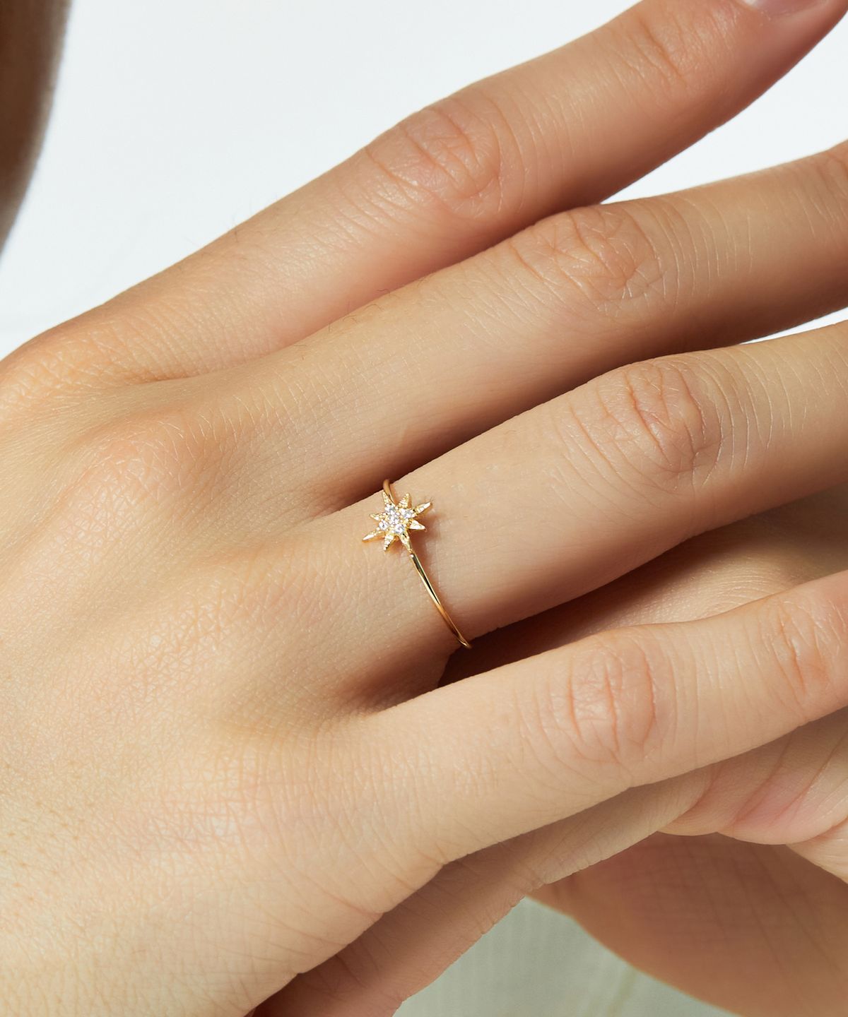 엘렌쥬얼리(HELENE JEWELRY) 14K 소울 스타 큐빅 미스 링 금 실 반지