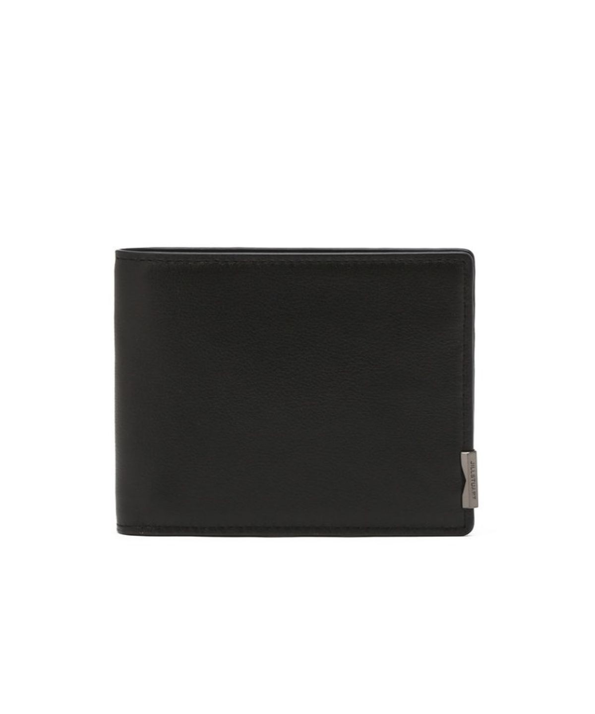 질스튜어트 맨 액세서리(JILLSTUART MEN ACC) 블랙 로고장식 소가죽 반지갑 JUWA6F500BK