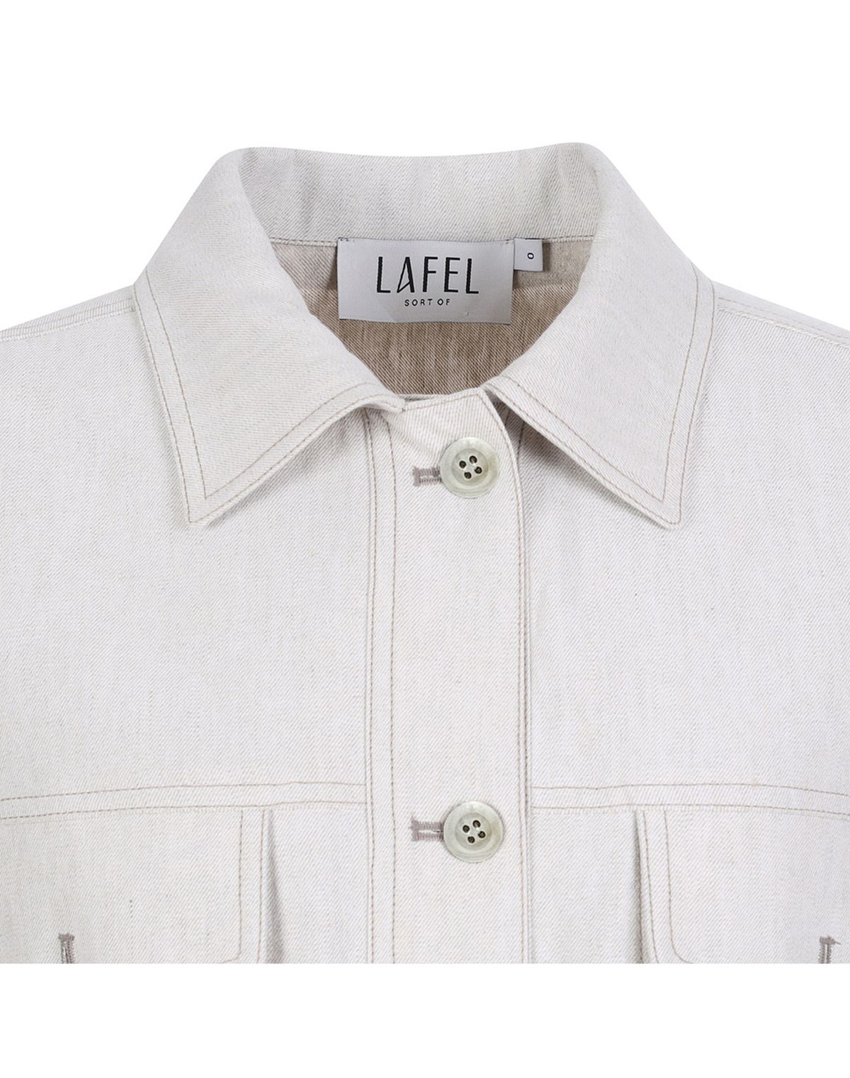 라펠 소로브(LAFELSORTOF) 린넨 블렌드 데님 재킷