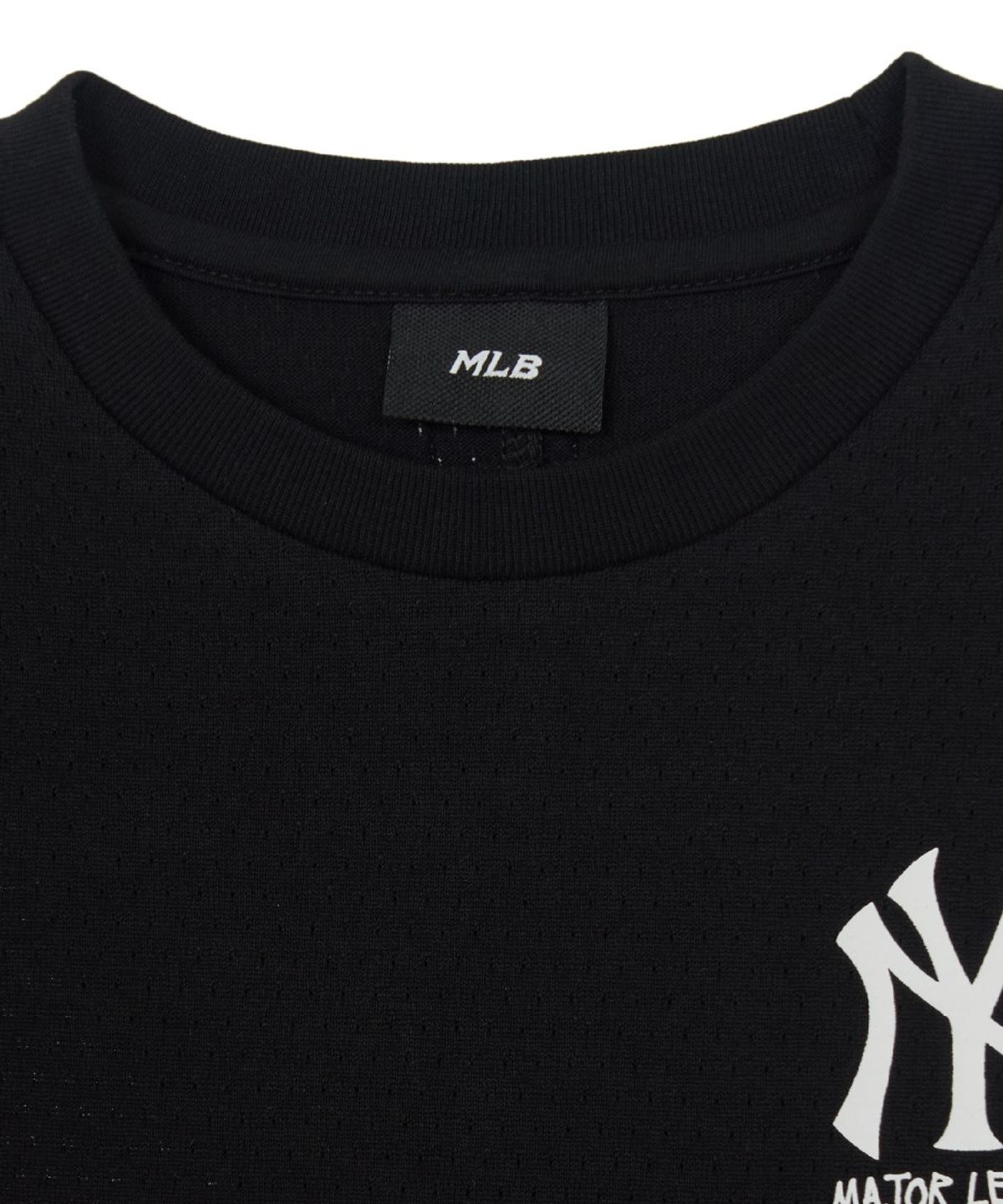 엠엘비 키즈(MLB KIDS) 스트릿 베이직 메쉬 아트웍 티셔츠 NY (Black)