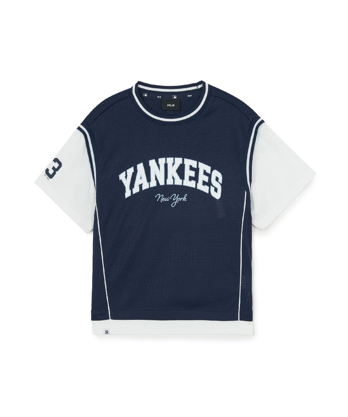 엠엘비 키즈(MLB KIDS) 스포티브 바시티 레이어드 티셔츠 NY (Navy)
