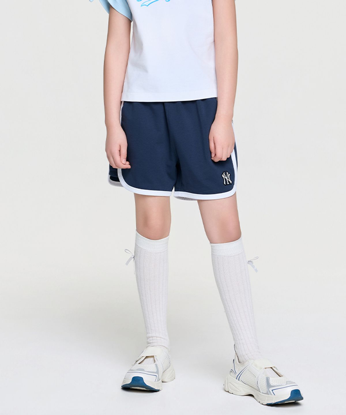 엠엘비 키즈(MLB KIDS) 베이직 여아 스몰로고 돌핀 팬츠 NY (Navy)