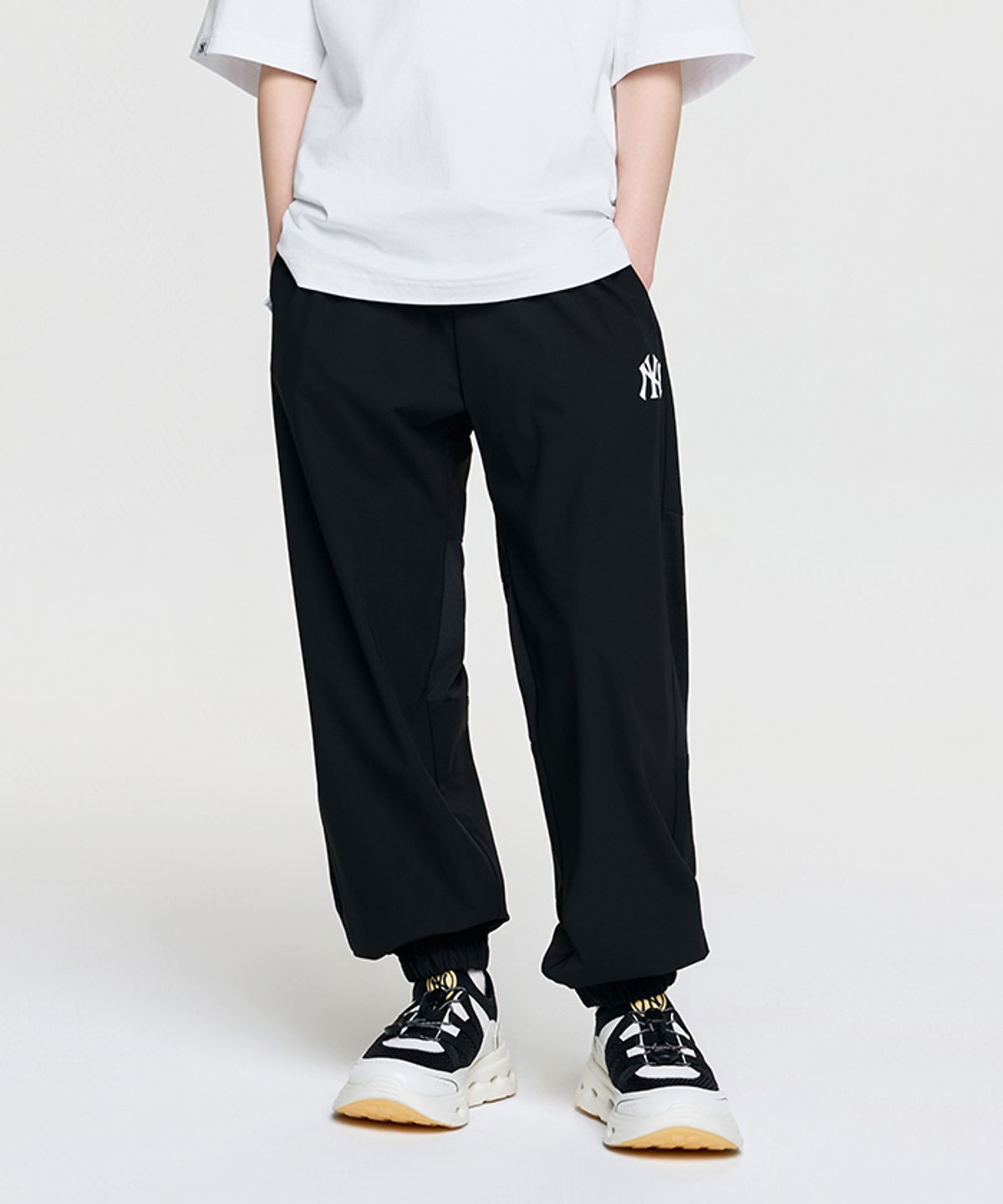 엠엘비 키즈(MLB KIDS) 스포티브 트리코트 메쉬배색 조거팬츠 NY (Black)