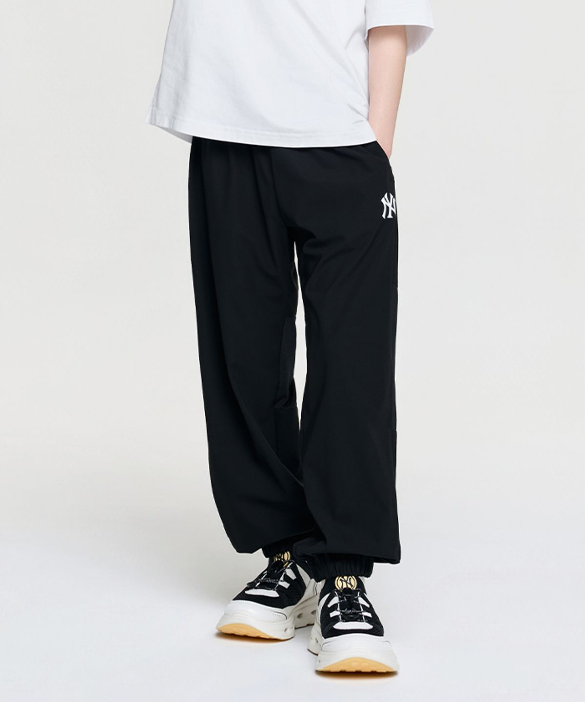 엠엘비 키즈(MLB KIDS) 스포티브 트리코트 메쉬배색 조거팬츠 NY (Black)