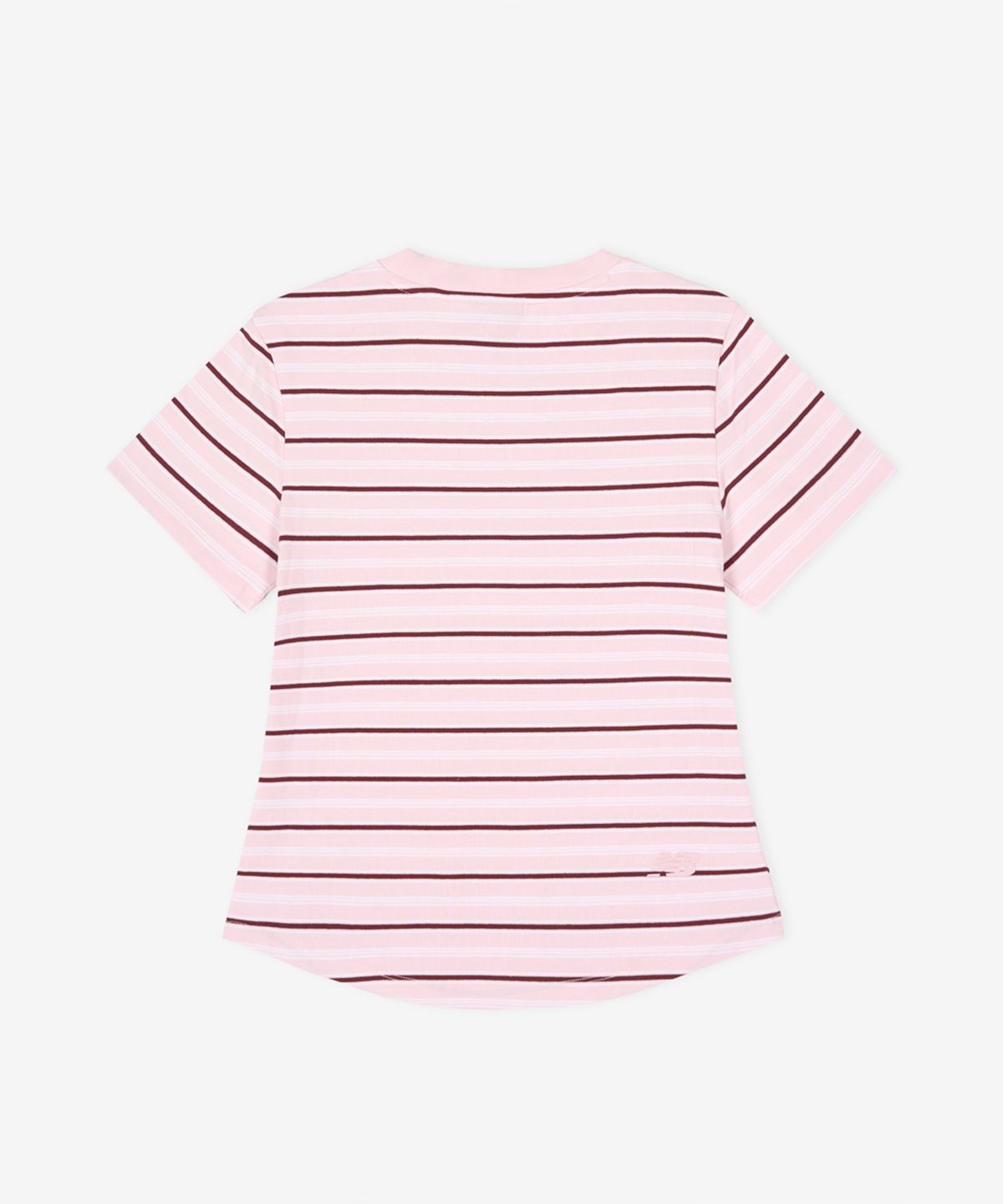 뉴발란스(NEW BALANCE) NBNEG2W442 / WOMEN 에센셜 핏티드 스트라이프 반팔티  (PINK)