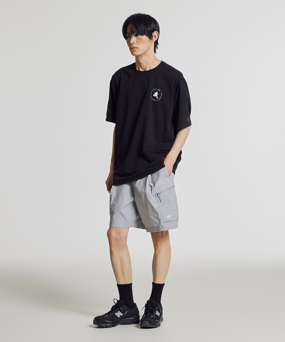 뉴발란스(NEW BALANCE) NBNEG25413 / UNI RC FROZEN 런앤노바 반팔티 (BLACK)