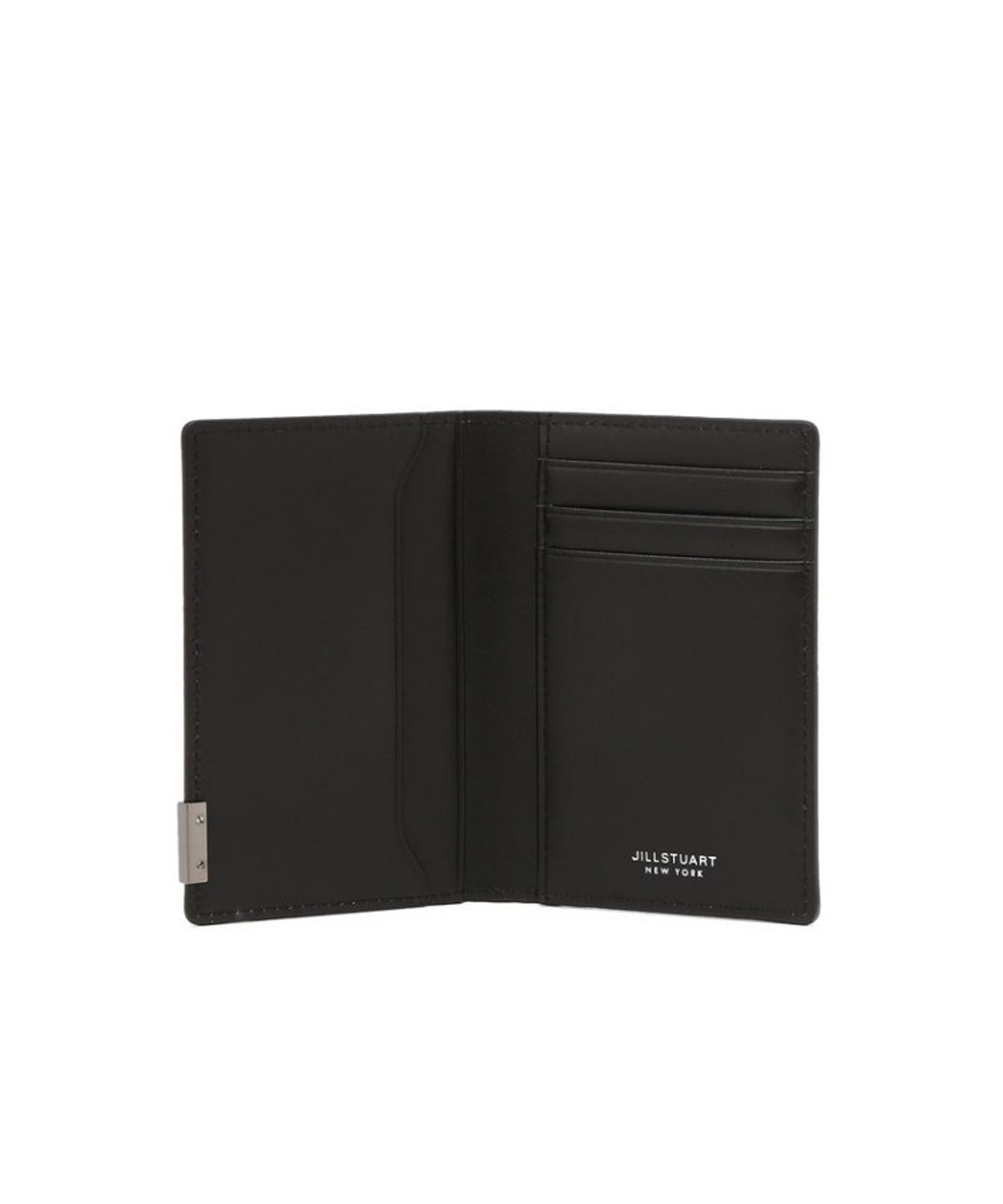 질스튜어트 맨 액세서리(JILLSTUART MEN ACC) 블랙 로고장식 소가죽 카드지갑 JUWA6F502BK
