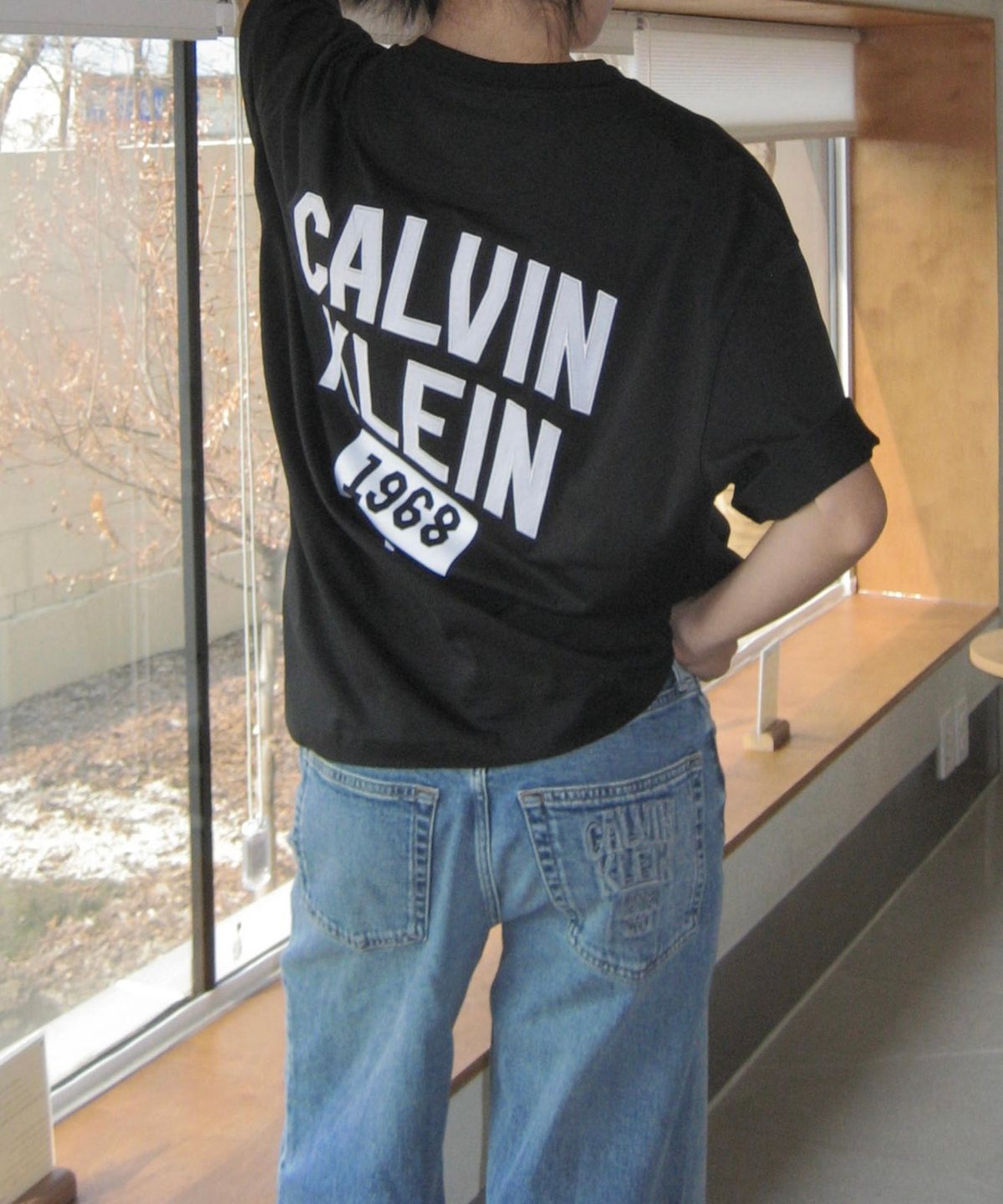 캘빈클라인 진(CALVIN KLEIN JEANS) 인더시티 여성 와이드레그 진 미드블루 47F453G Q1B