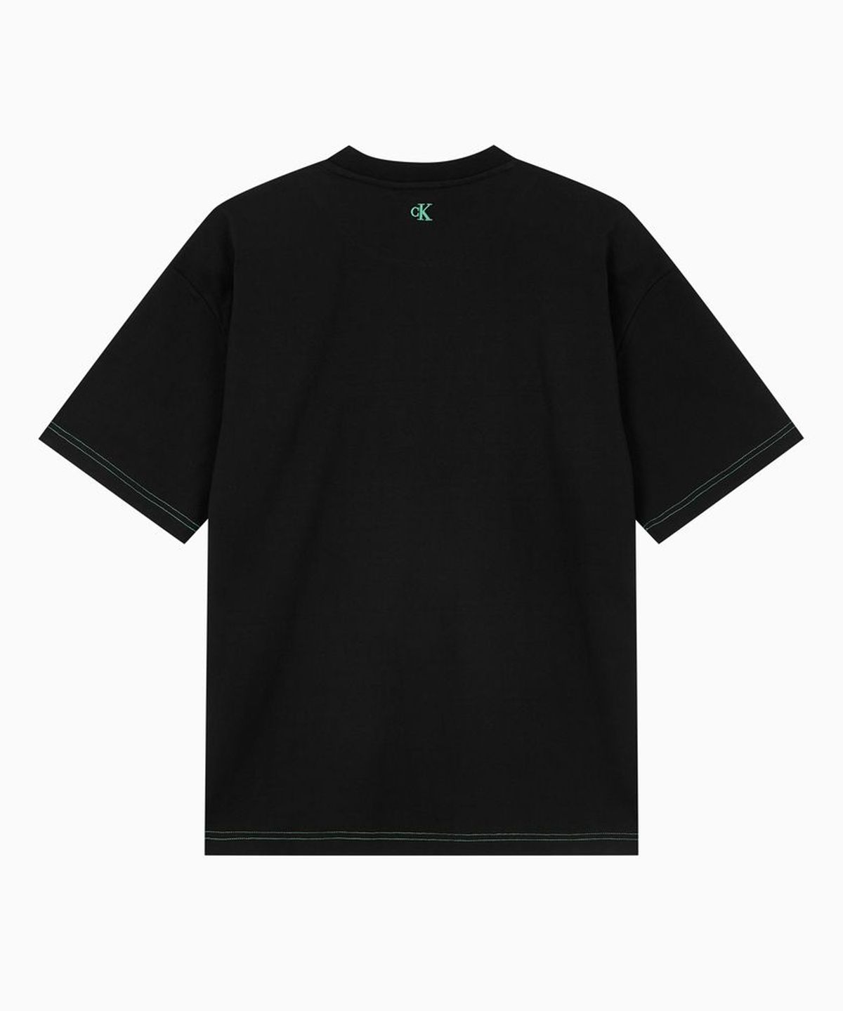 캘빈클라인 진(CALVIN KLEIN JEANS) 인더시티 오버핏 콘트라스트 스티치 그래픽 티 블랙 4RF296G UB1