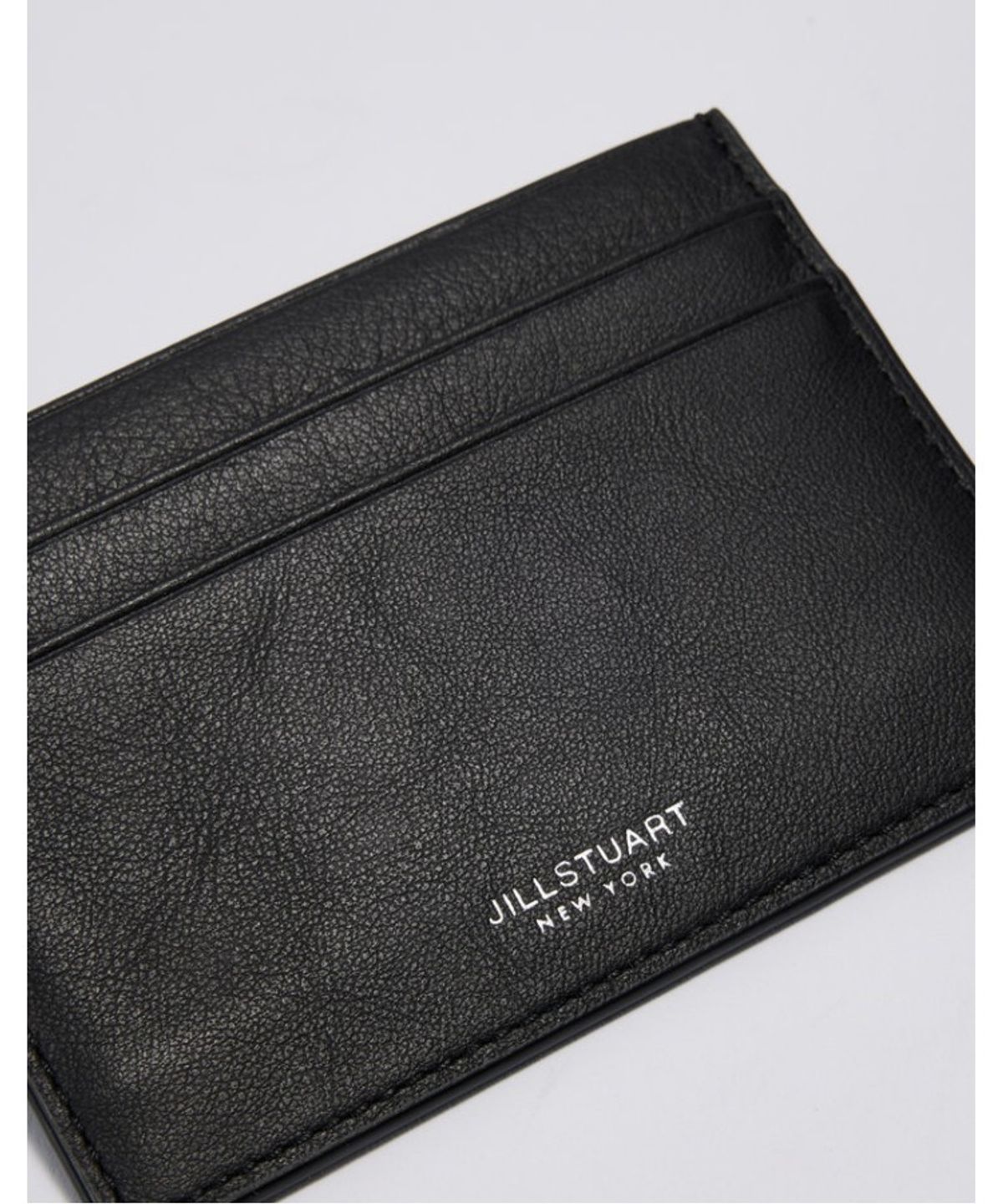 질스튜어트 맨 액세서리(JILLSTUART MEN ACC) [JUDE] 블랙 가죽 로고 2단 카드지갑 JUHO6F147BK