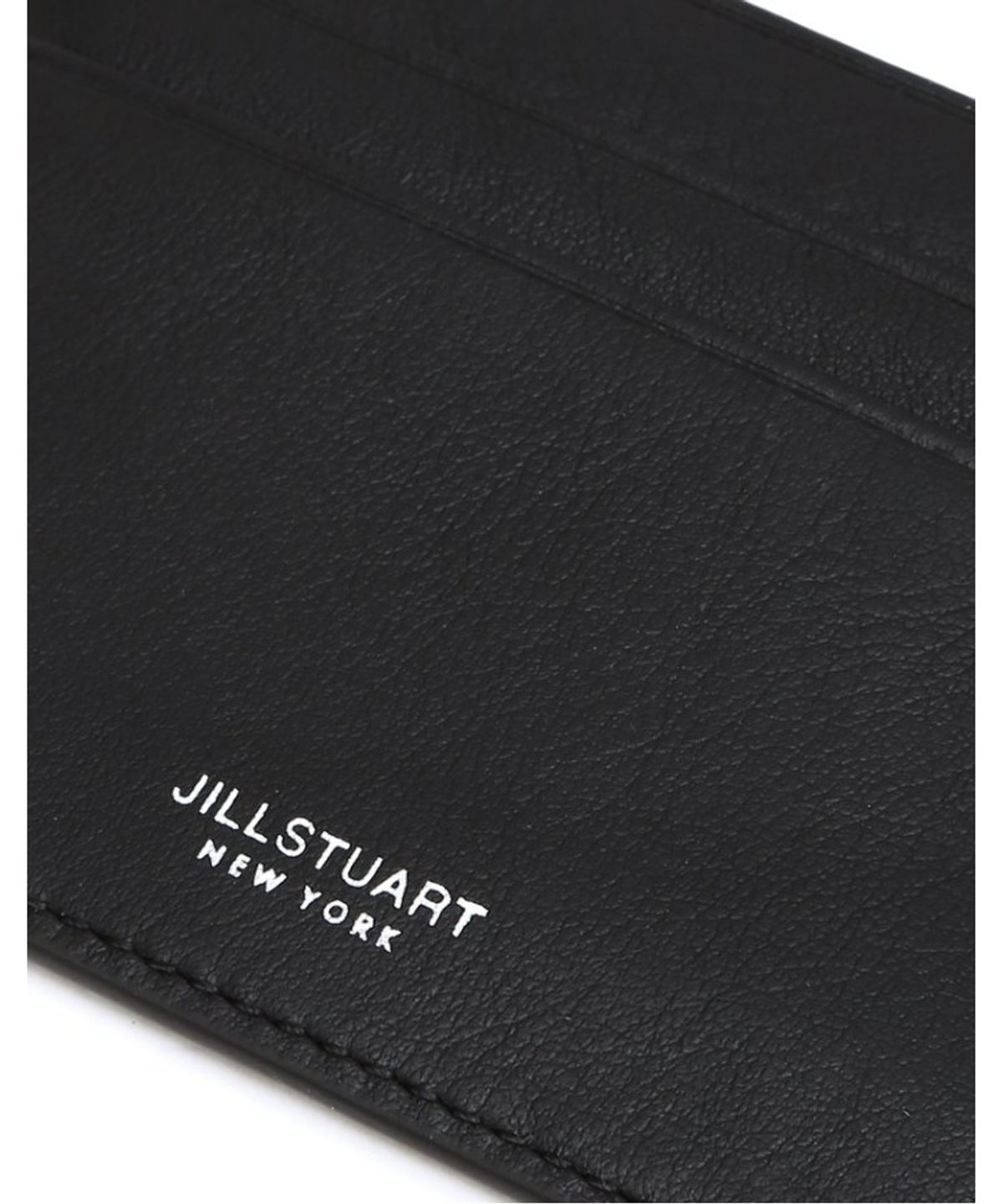 질스튜어트 맨 액세서리(JILLSTUART MEN ACC) [JUDE] 블랙 가죽 로고 2단 카드지갑 JUHO6F147BK
