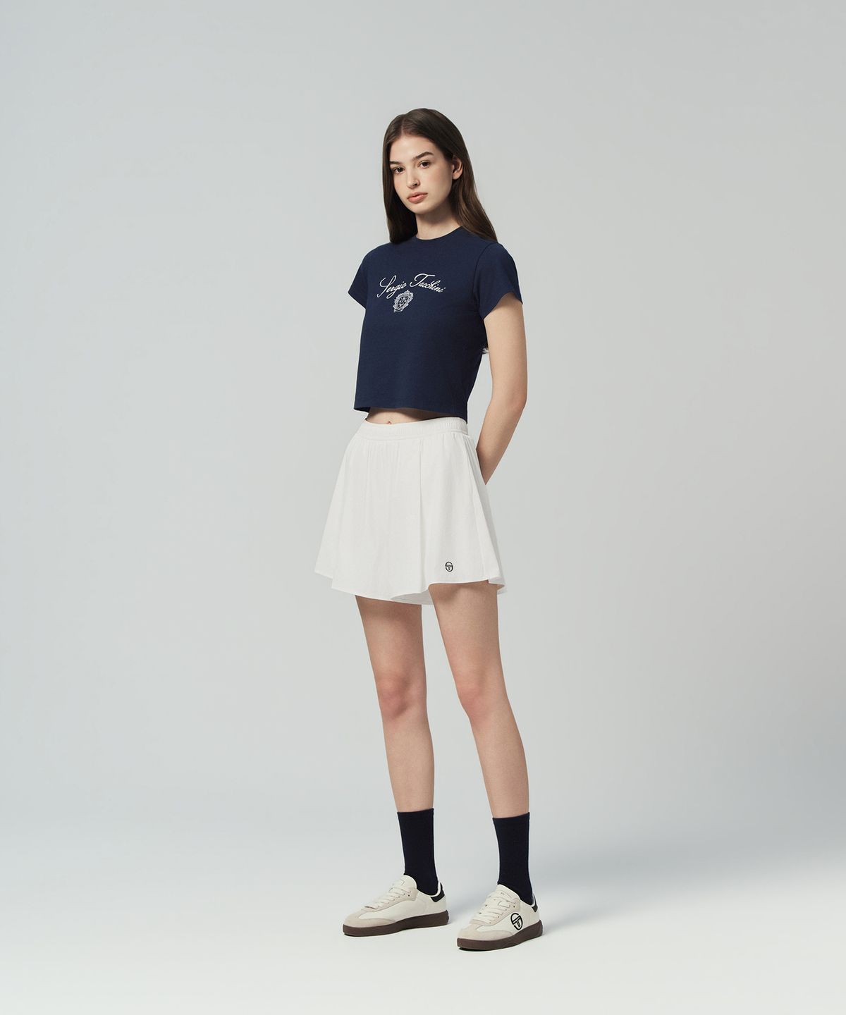 세르지오 타키니(SERGIO TACCHINI) W 플로위 스커티 쇼츠 (White)