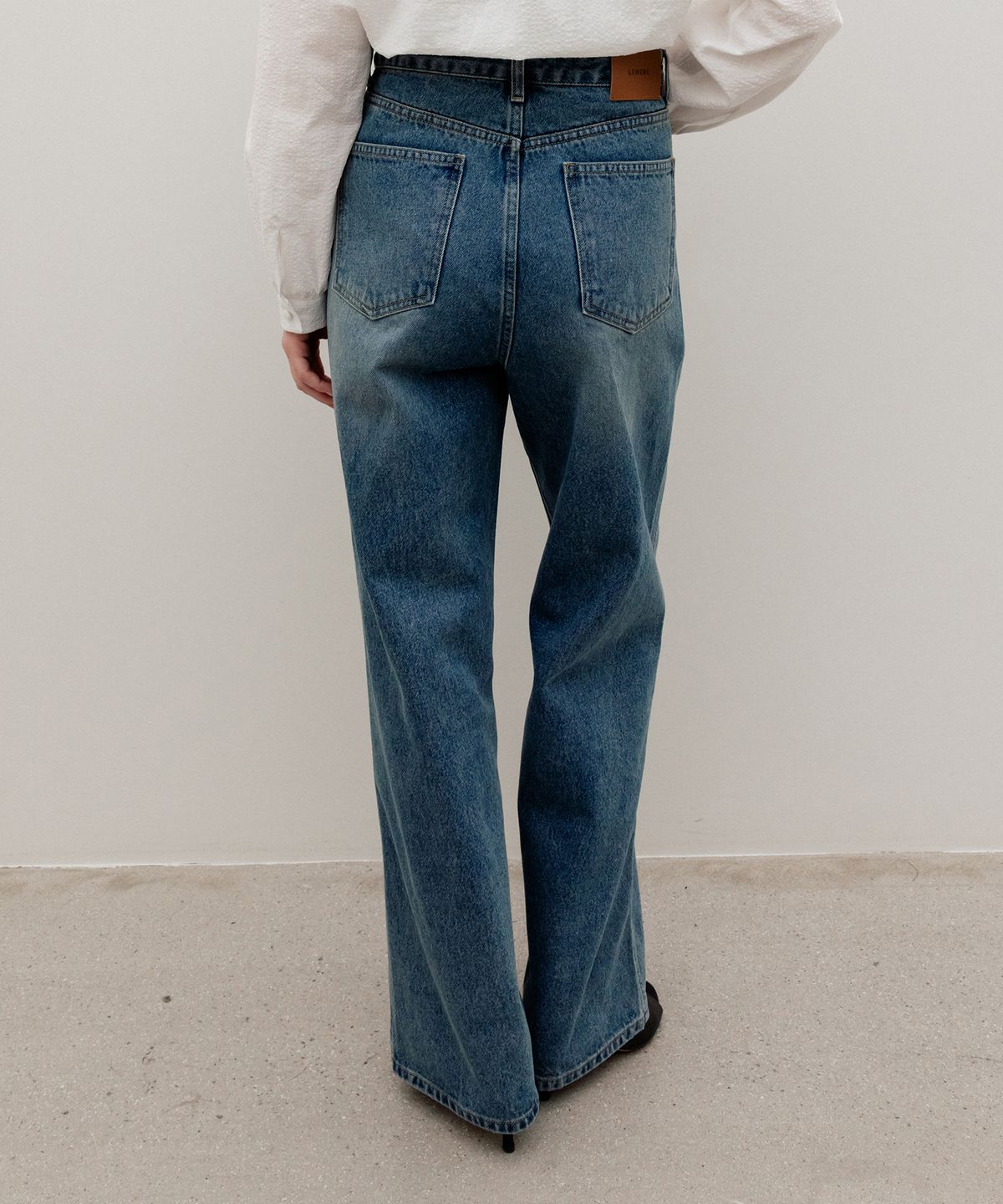 르메메(LEMEME) Parisien Semi-Wide Denim BleuParisien