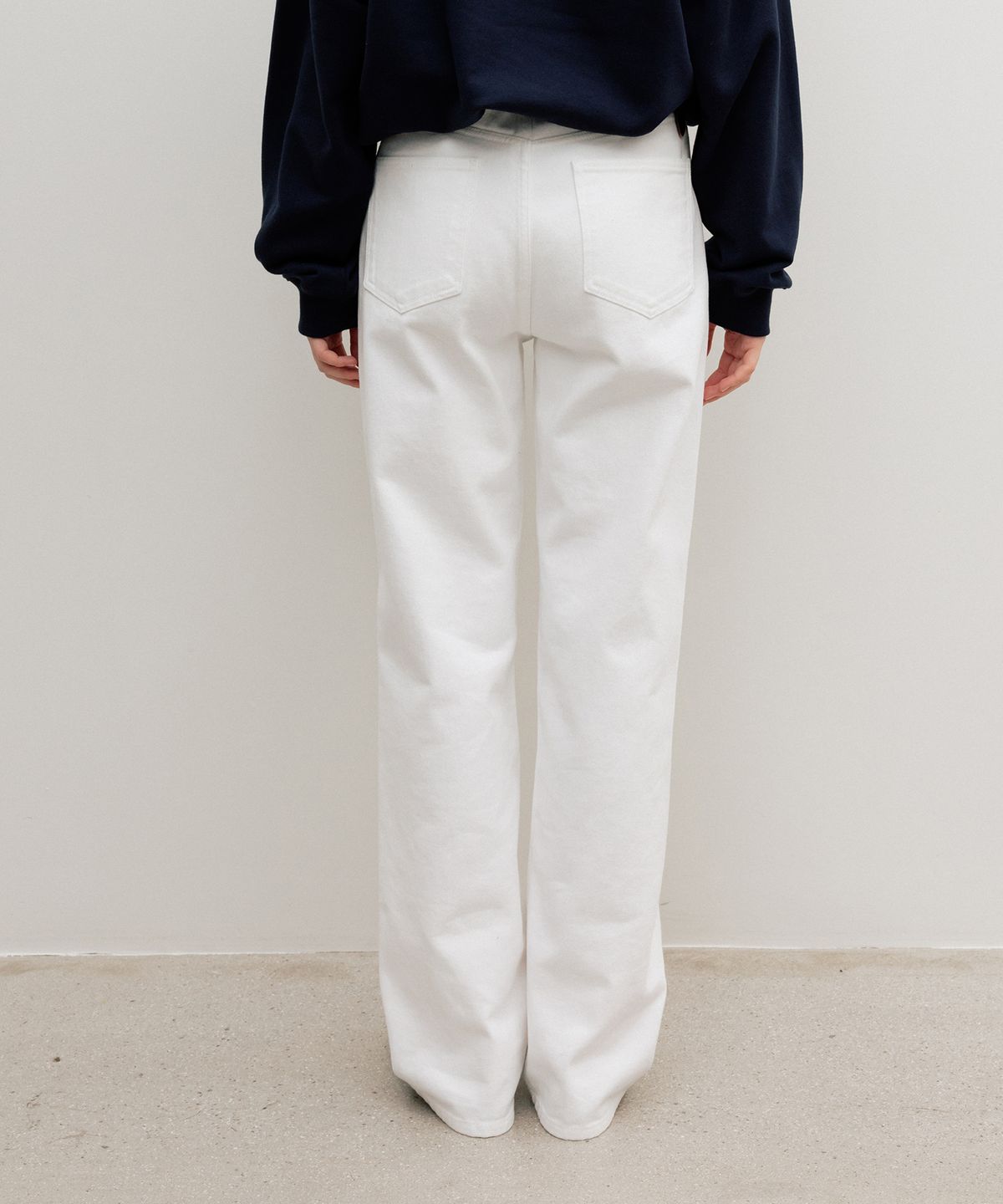 르메메(LEMEME) Parisien Classic Straight Denim Blanc