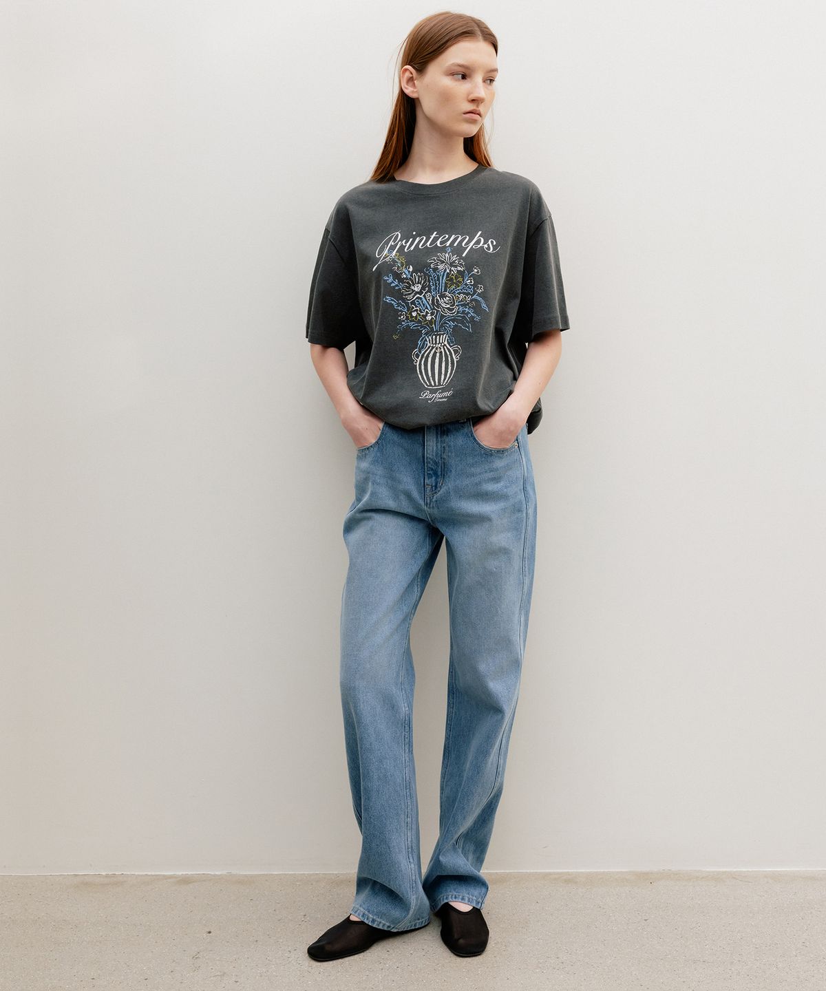 르메메(LEMEME) Parisien Classic Straight Denim  BleuParisien