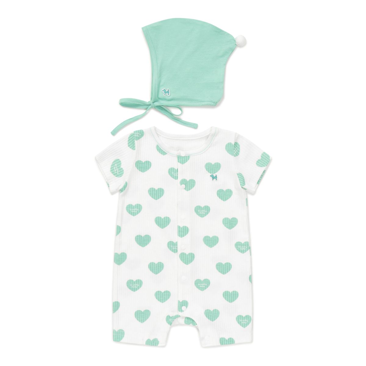 블루독 베이비(BLUEDOGBABY) 하트뱀부세트반팔우주복A (46370-041-05)