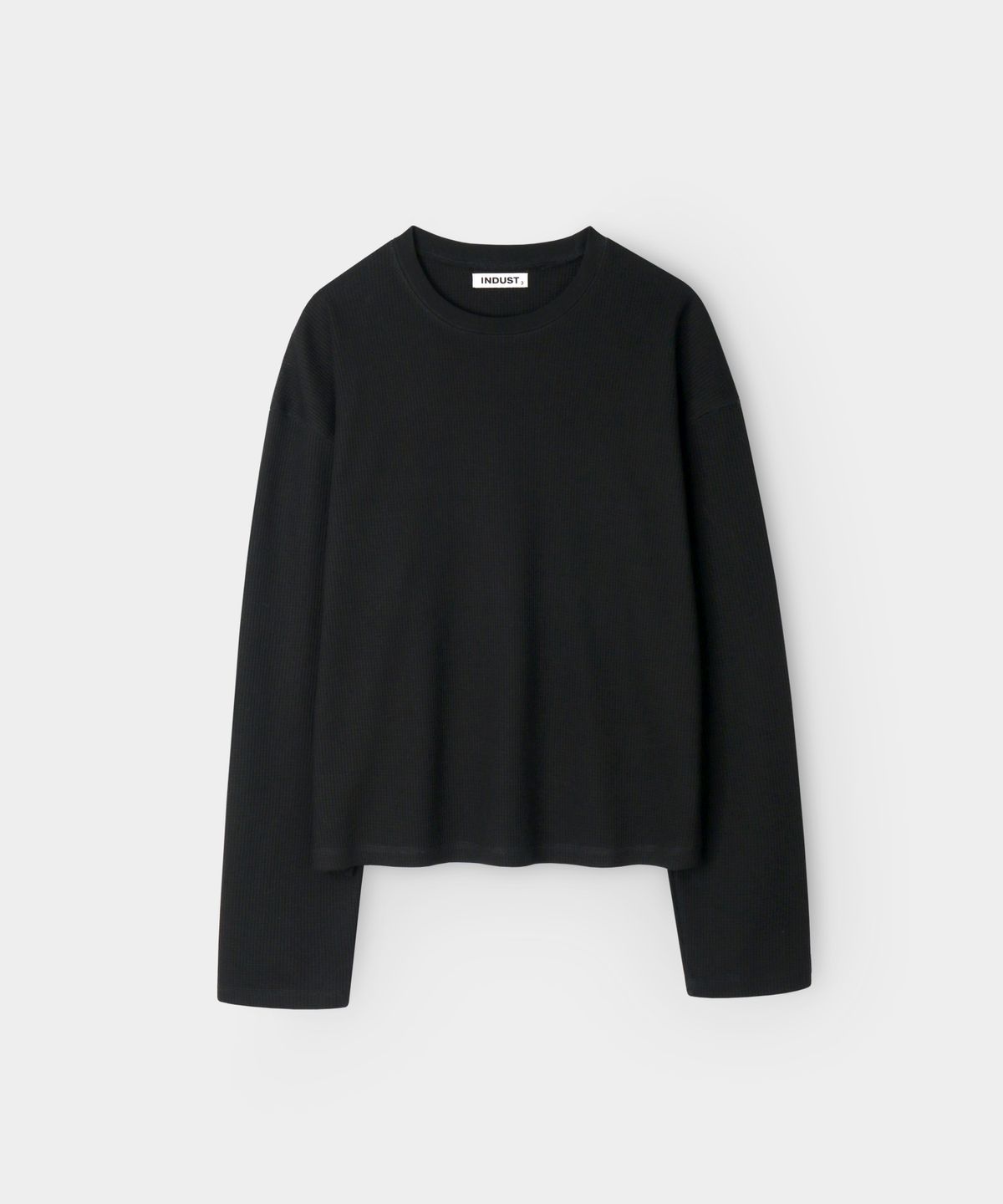 인더스트(INDUST) 크롭 써멀 와플 롱슬리브 티셔츠_3COLOR