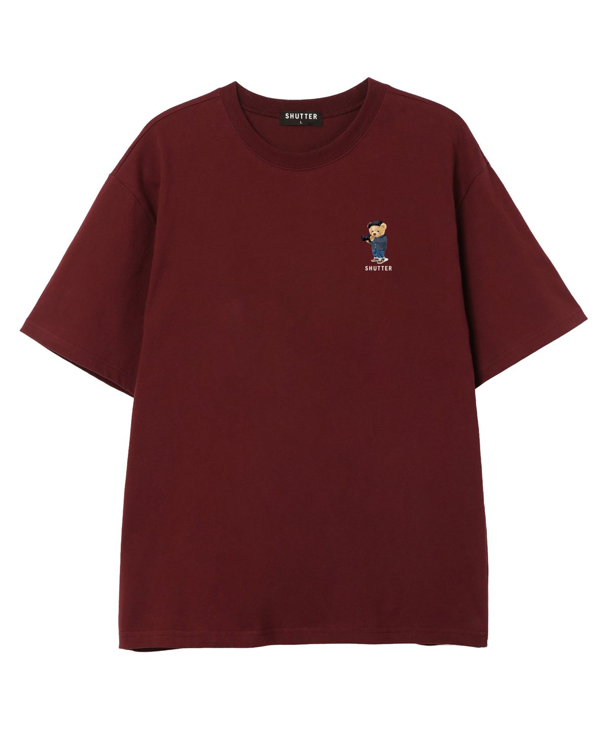 셔터(SHUTTER) MINI BEAR 반팔 티셔츠 (SS038) 버건디
