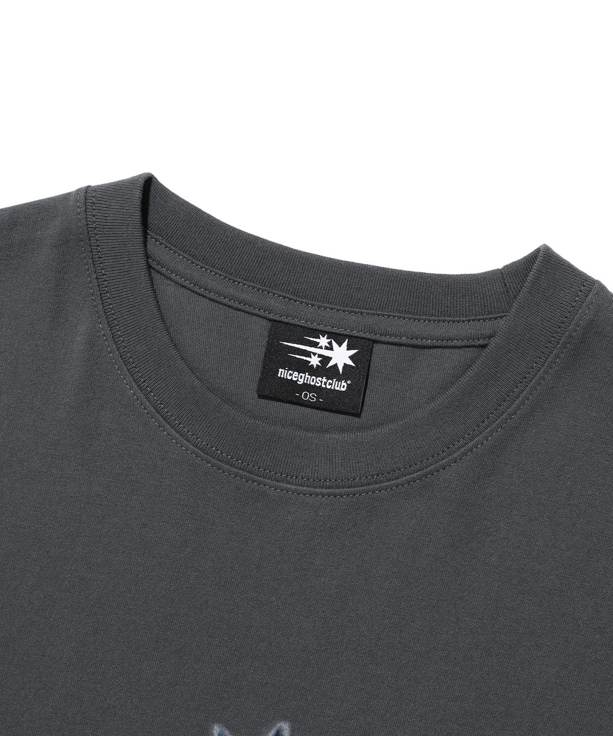 나이스고스트클럽(NICEGHOSTCLUB) DRAWING 3STAR BIG CROP TEE_CHARCOAL(NG2GMFT530A)