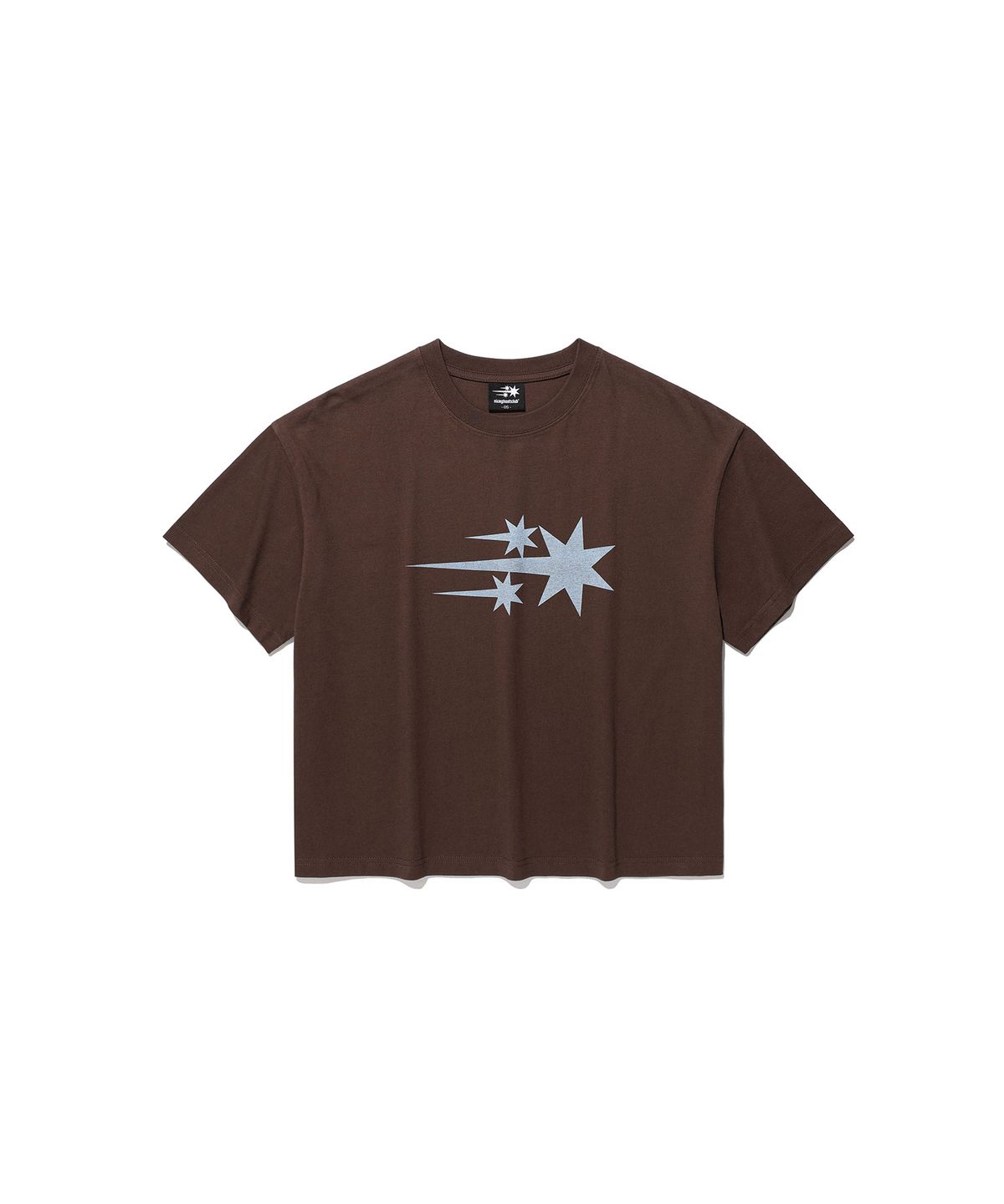 나이스고스트클럽(NICEGHOSTCLUB) 3STAR BIG CROP TEE_BROWN(NG2GMFT531A)