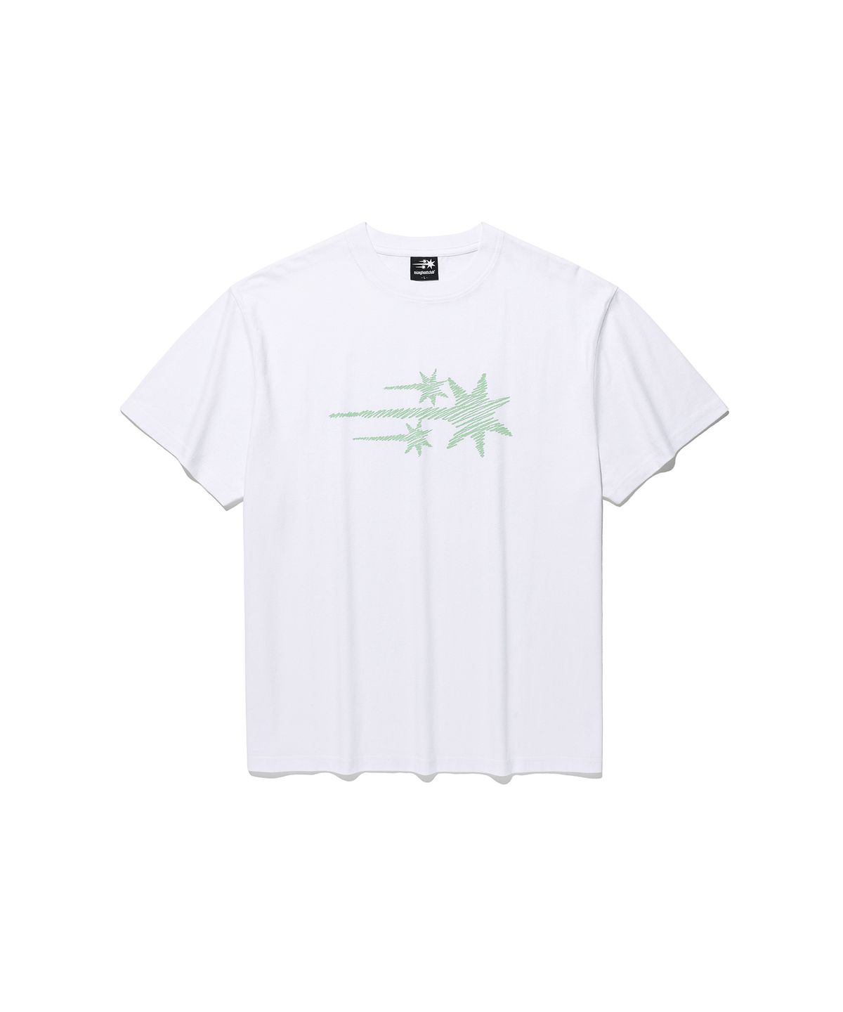 나이스고스트클럽(NICEGHOSTCLUB) SKETCH 3STAR BASIC TEE_WHITE(NG2GMUT535A)