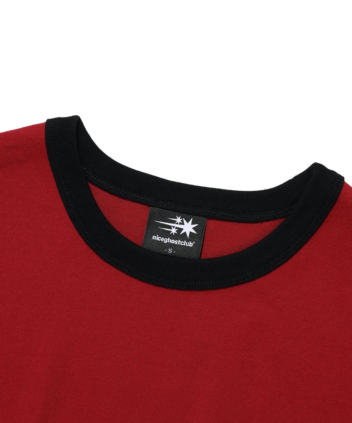나이스고스트클럽(NICEGHOSTCLUB) VINTAGE 3STAR BASIC RINGER TEE_BURGUNDY(NG2GMUT538A)