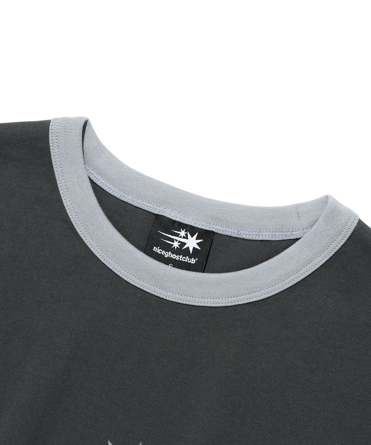 나이스고스트클럽(NICEGHOSTCLUB) VINTAGE 3STAR BASIC RINGER TEE_CHARCOAL(NG2GMUT538A)