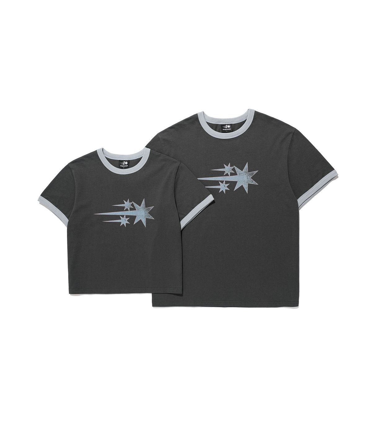 나이스고스트클럽(NICEGHOSTCLUB) VINTAGE 3STAR BASIC RINGER TEE_CHARCOAL(NG2GMUT538A)