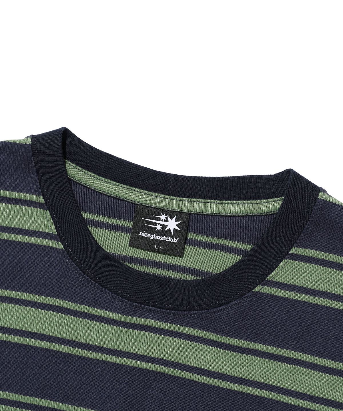 나이스고스트클럽(NICEGHOSTCLUB) MULTI STRIPE 3STAR TEE_NAVY(NG2GMUT540A)