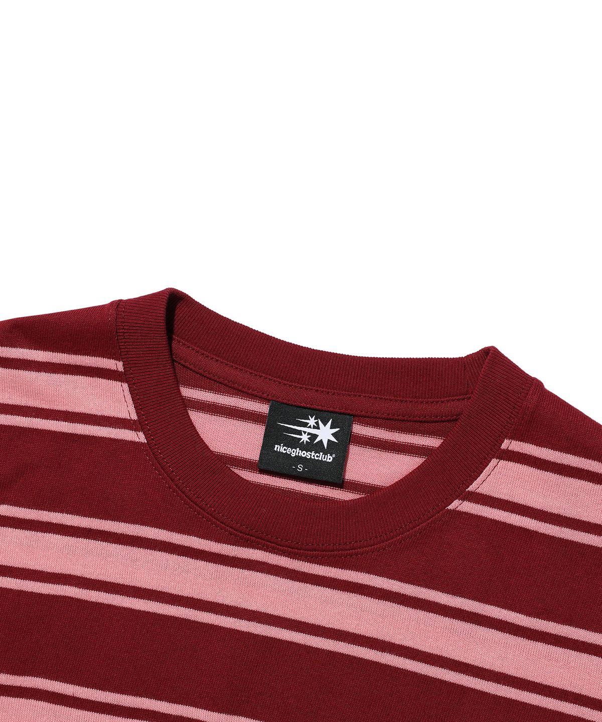 나이스고스트클럽(NICEGHOSTCLUB) MULTI STRIPE 3STAR TEE_RED(NG2GMUT540A)