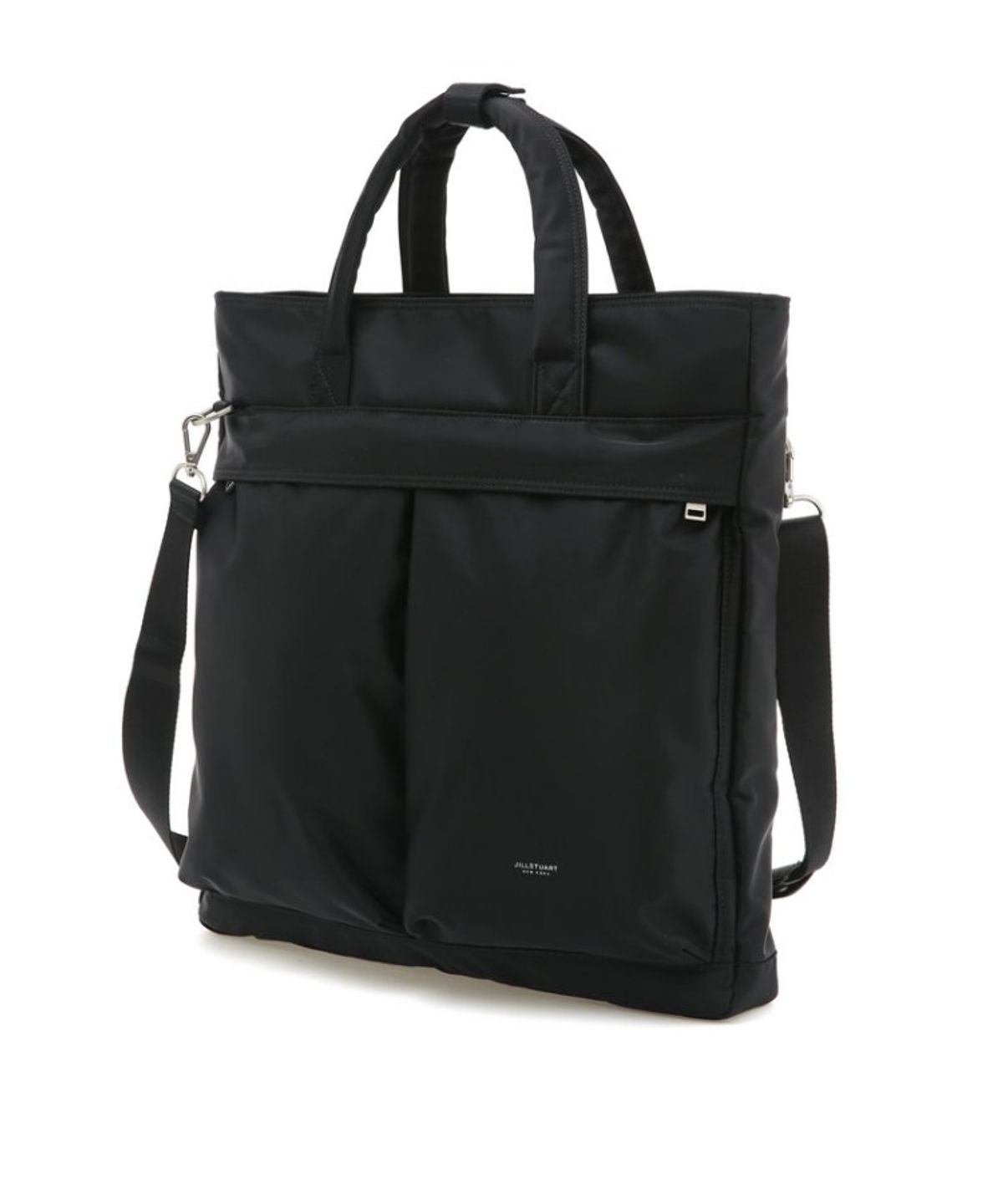 질스튜어트 맨 액세서리(JILLSTUART MEN ACC) 에반 블랙 투포켓 나일론 세로형 토트백 겸 크로스백 JUBA6F502BK