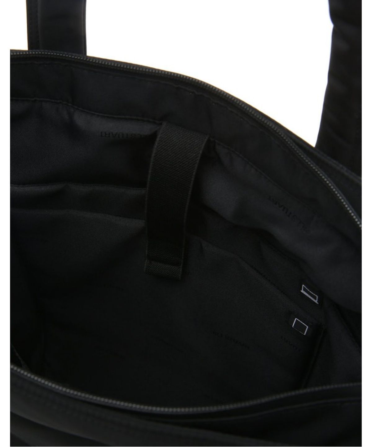 질스튜어트 맨 액세서리(JILLSTUART MEN ACC) 에반 블랙 투포켓 나일론 세로형 토트백 겸 크로스백 JUBA6F502BK
