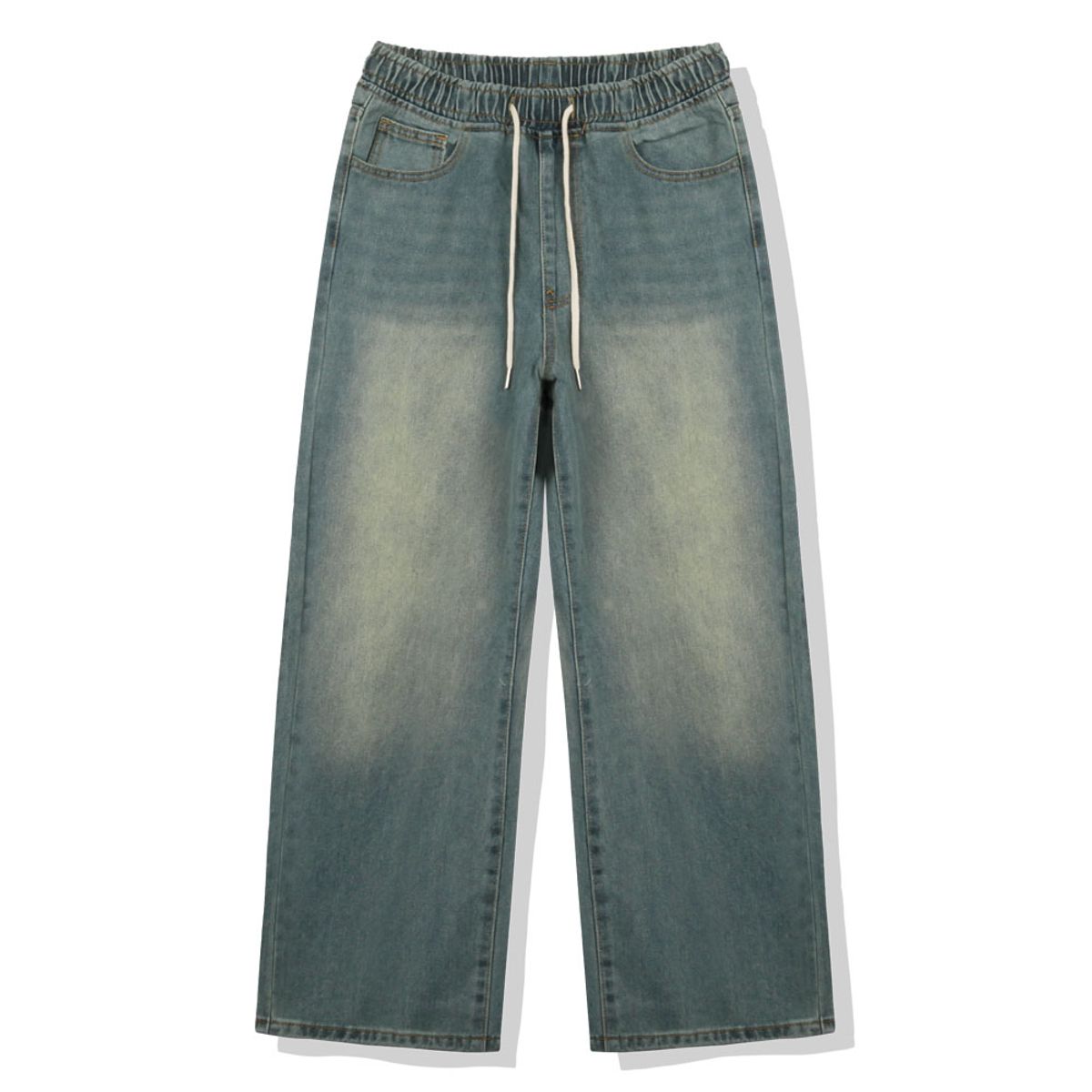 베이직라벨(BASIC LABEL) Stand banding wide washed denim pants 3 Color [BLBD_5024]