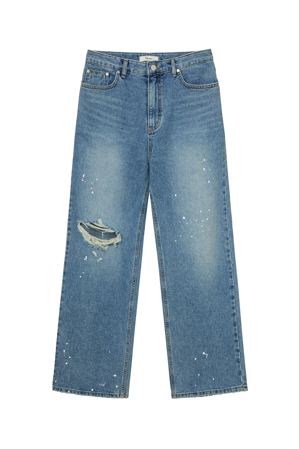 다이닛(DEINET) PAINTED LOGO POINT JEANS IN BLUE