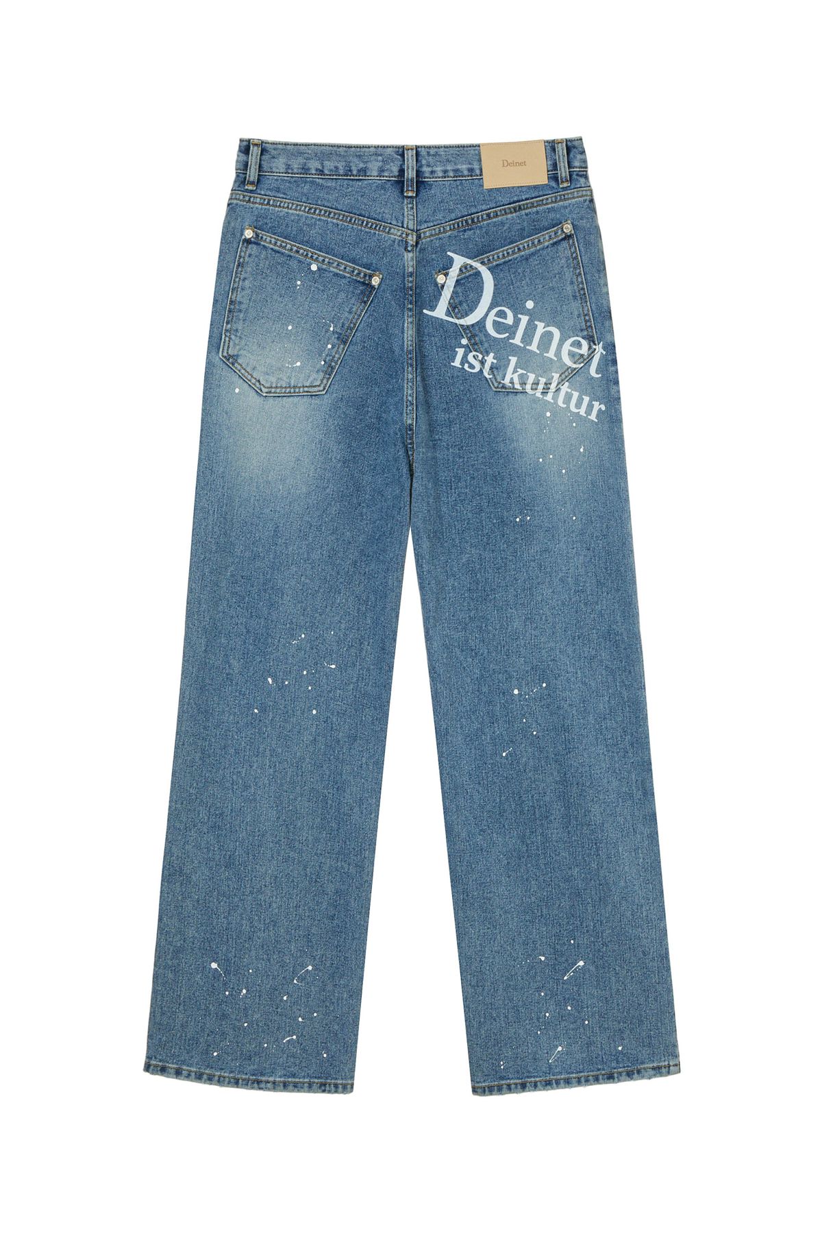 다이닛(DEINET) PAINTED LOGO POINT JEANS IN BLUE