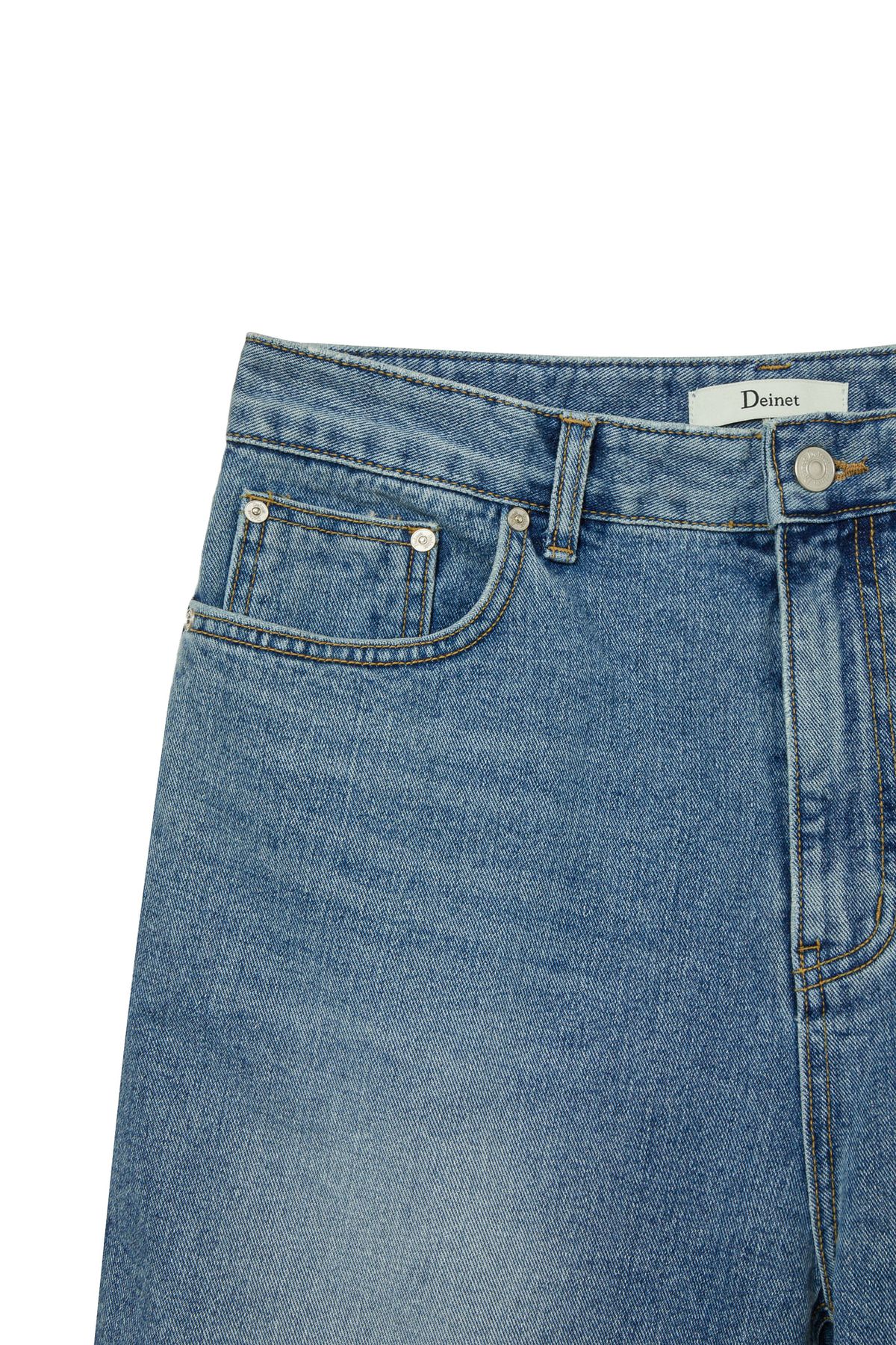 다이닛(DEINET) PAINTED LOGO POINT JEANS IN BLUE