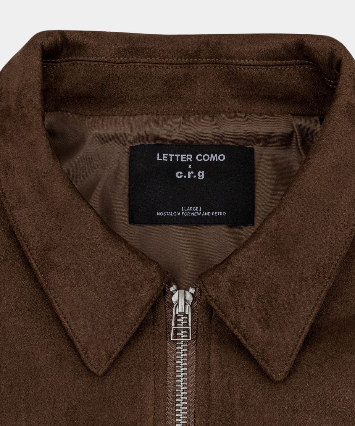 레테르코모(LETTERCOMO) 프레쉬 스웨이드 블루종 자켓 다크브라운