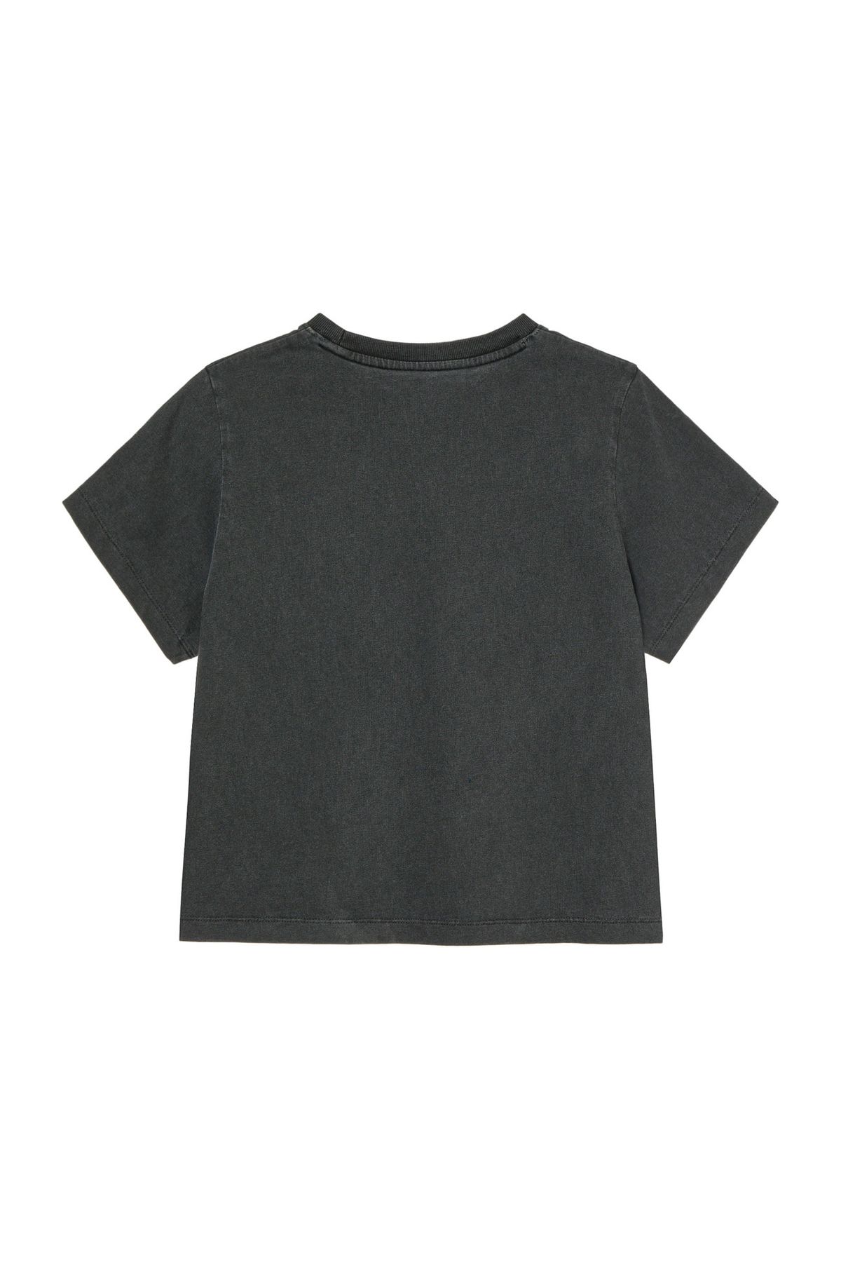 다이닛(DEINET) STUDIO PIGMENT CROP T-SHIRT IN CHARCOAL