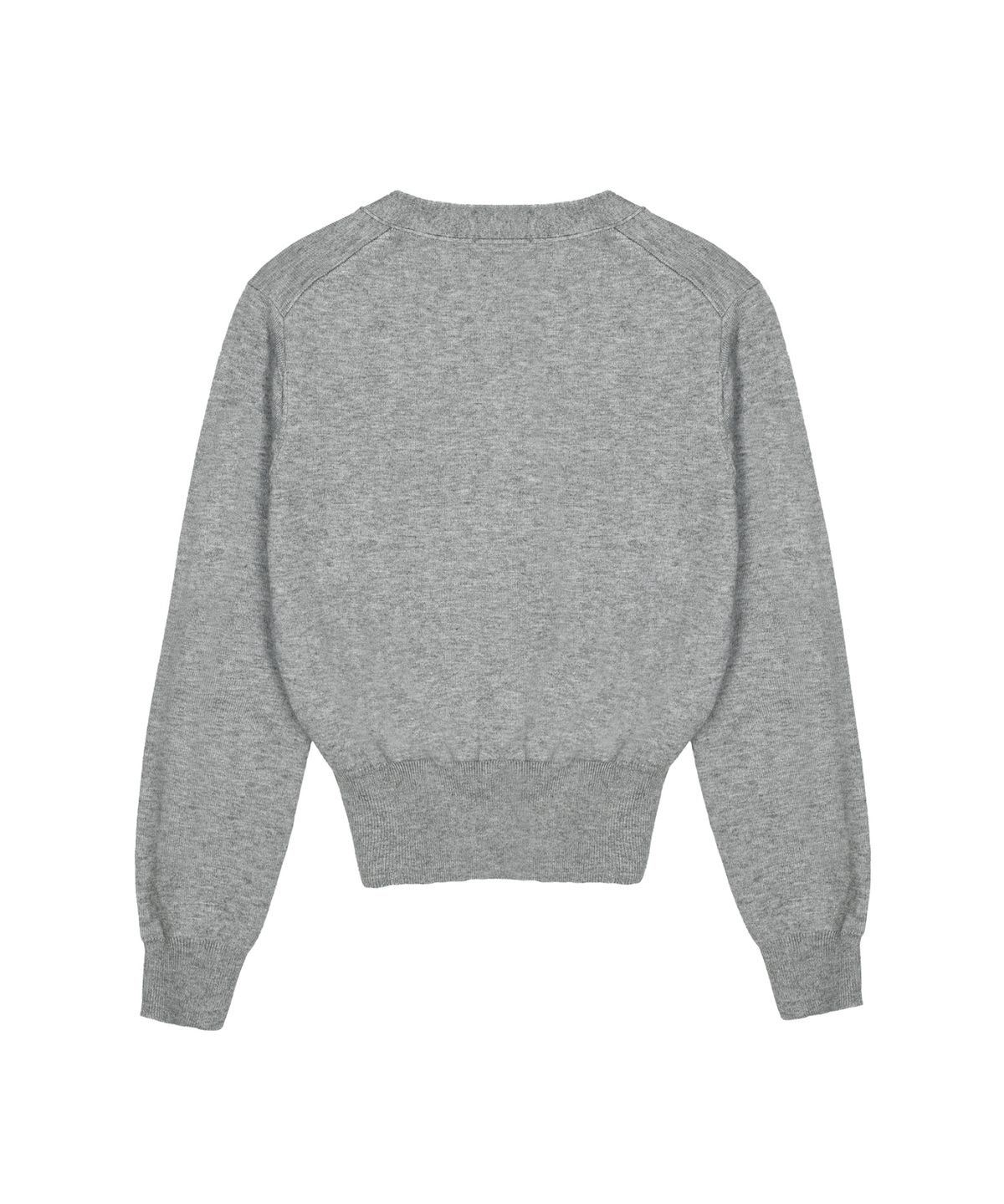 닉앤니콜(NICK&NICOLE) BUTTERFLY PATCH V-NECK CARDIGAN_GRAY