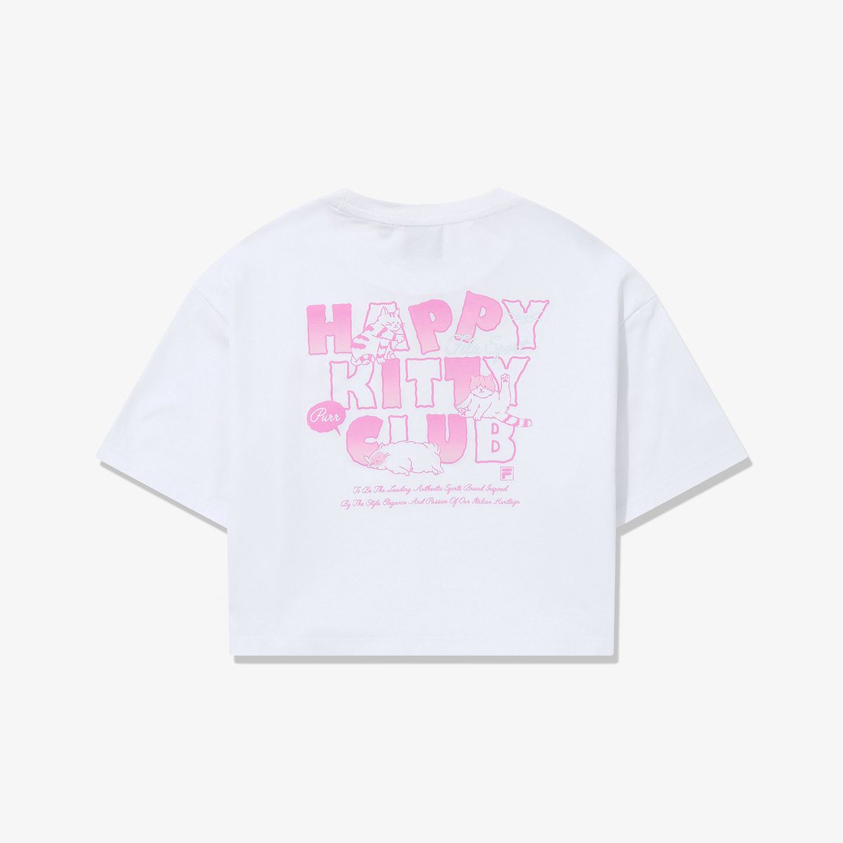 휠라 키즈(FILA KIDS) Drywave PET CLUB 세미크롭 티셔츠